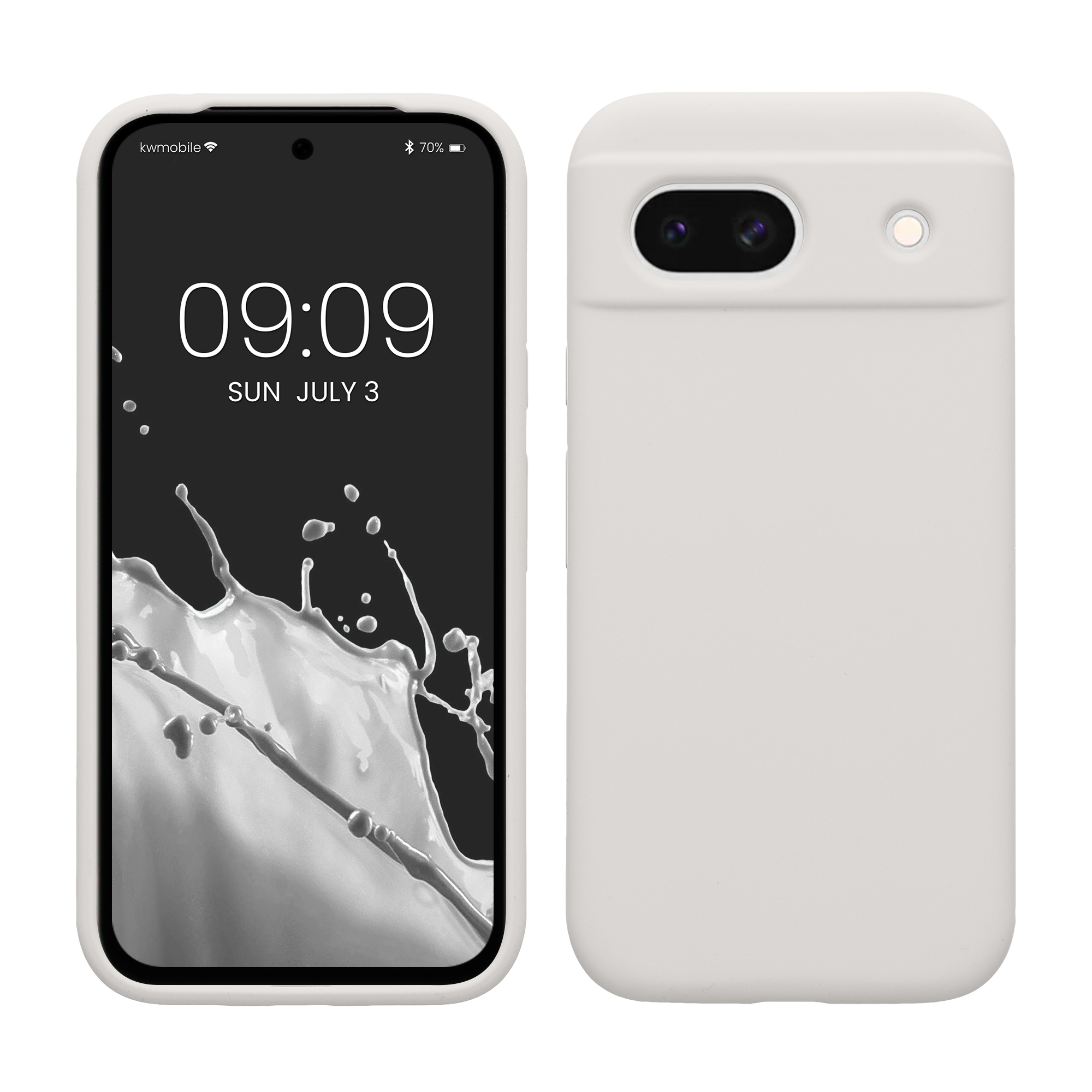 Silikonový kryt kwmobile pro Google Pixel 8a - bílé matné