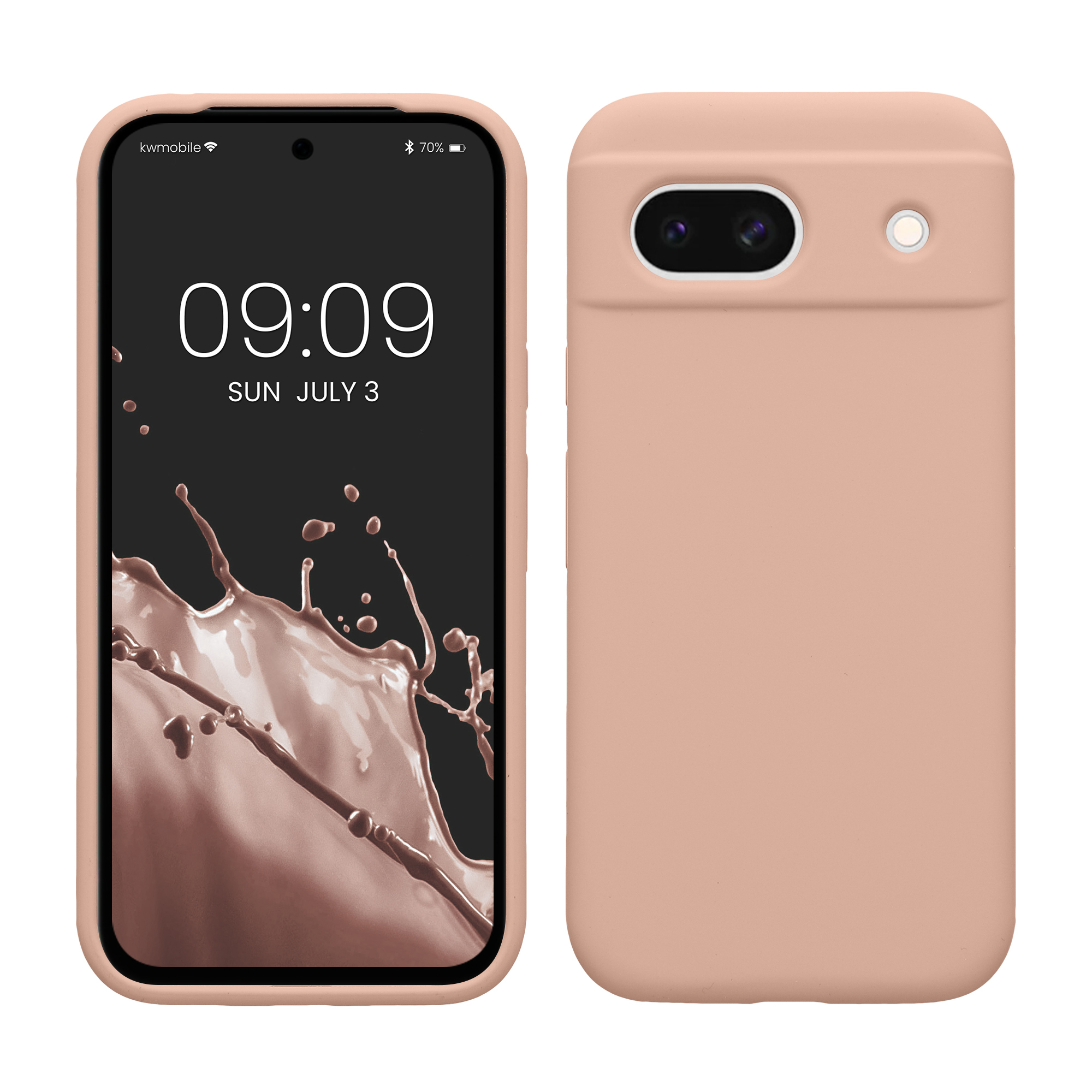 Silikonový kryt kwmobile pro Google Pixel 8a - staro růžové matné