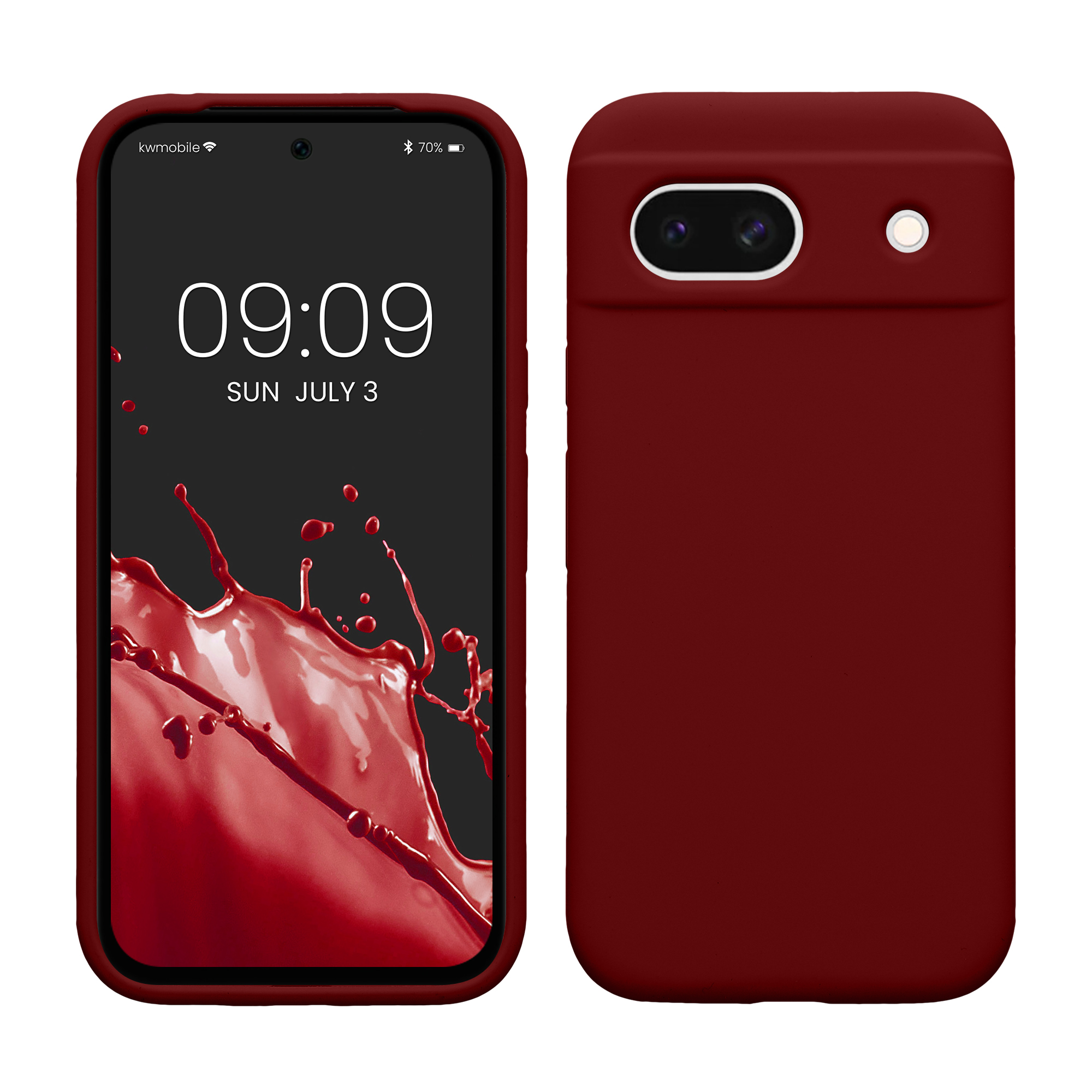 Silikonový kryt kwmobile pro Google Pixel 8a - rubarborově červené