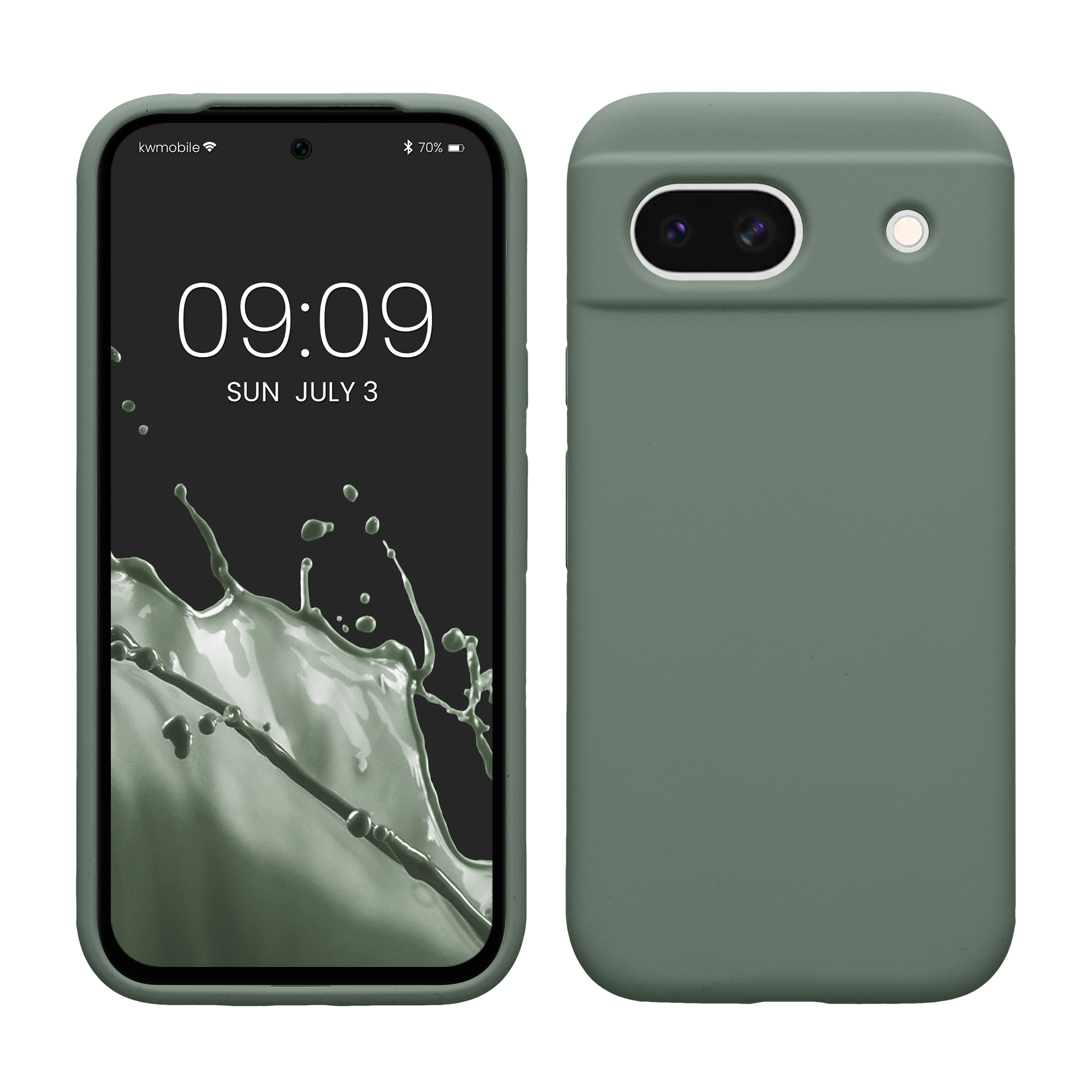 Silikonový kryt kwmobile pro Google Pixel 8a - Rainwashed Green