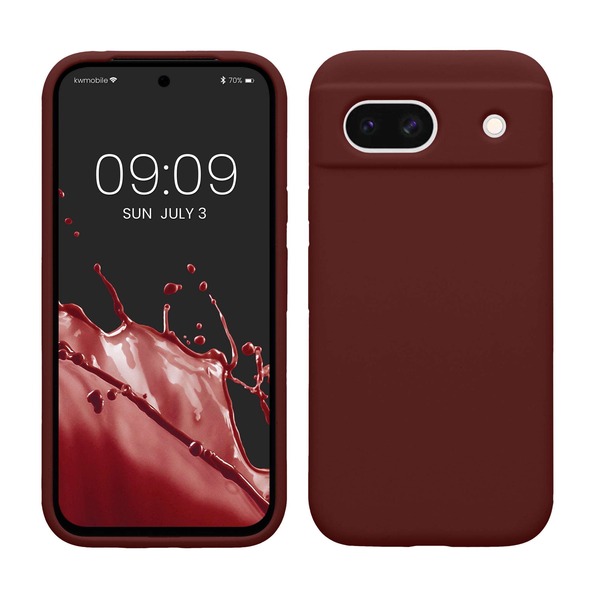 Silikonový kryt kwmobile pro Google Pixel 8a - Tawny Red