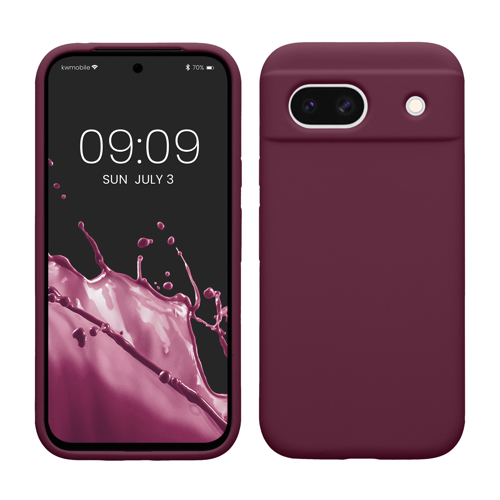 Silikonový kryt kwmobile pro Google Pixel 8a - purpurové Magenta