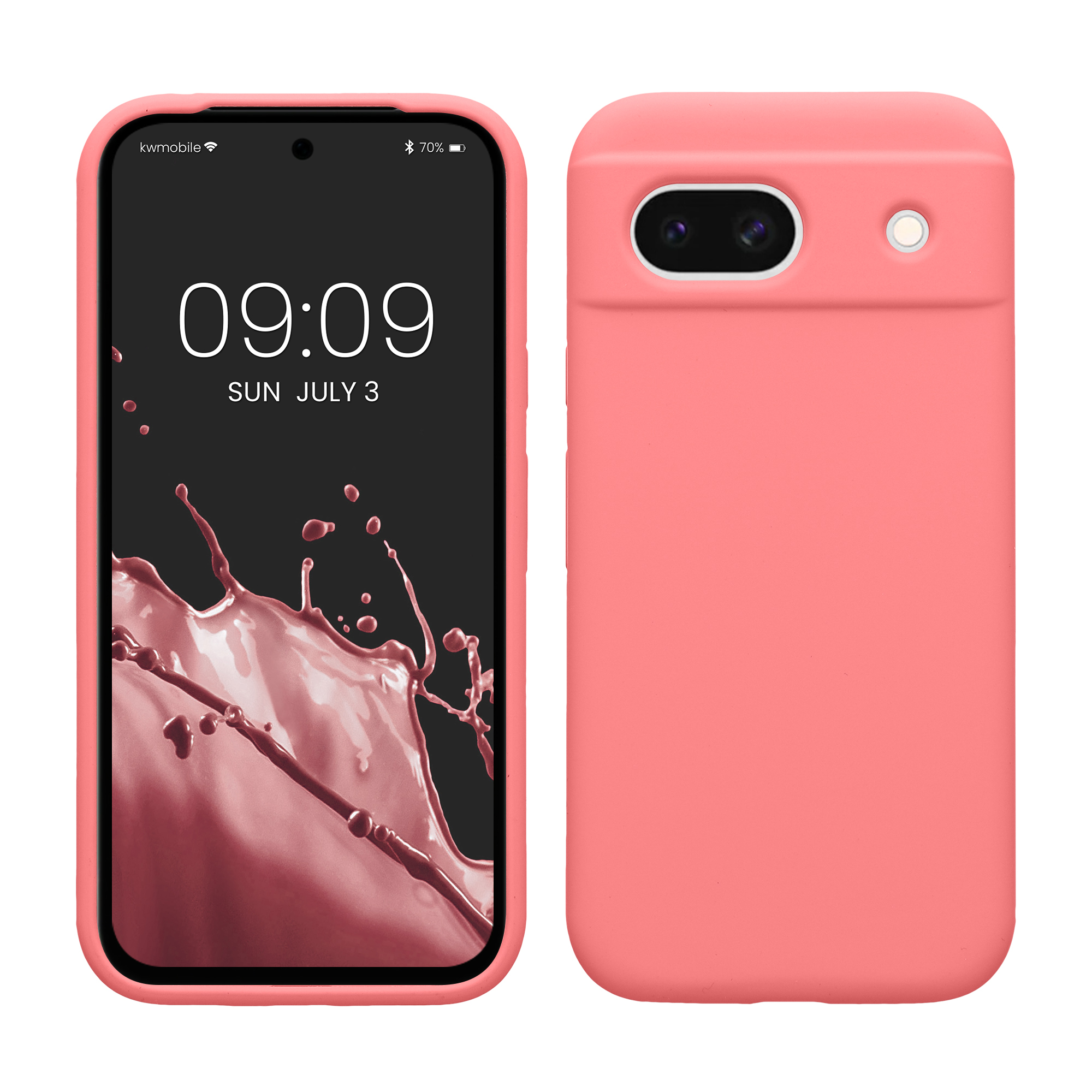 Silikonový kryt kwmobile pro Google Pixel 8a - pastelově korálové