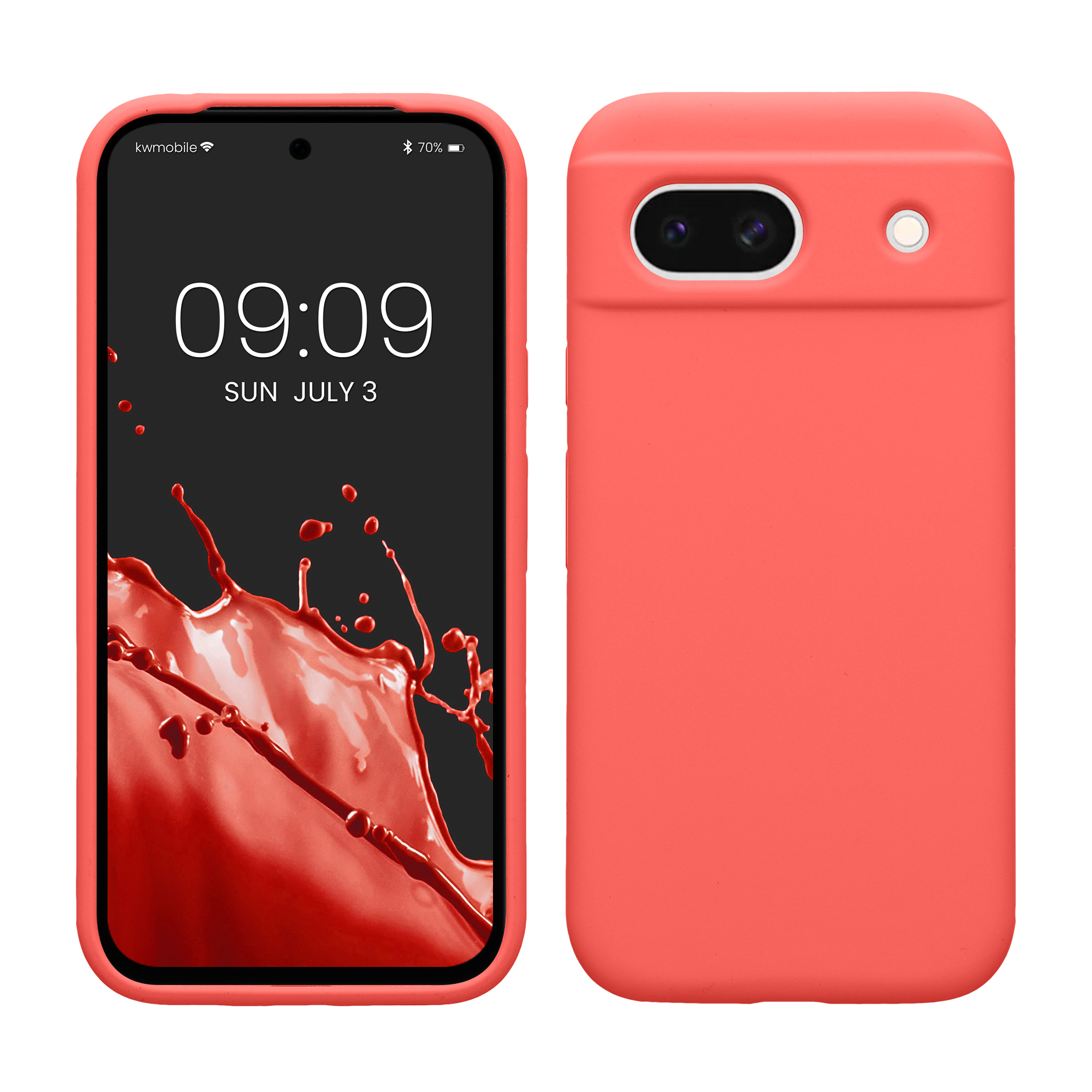 Kryt na mobil kwmobile pro Google Pixel 8a - neonově korálová