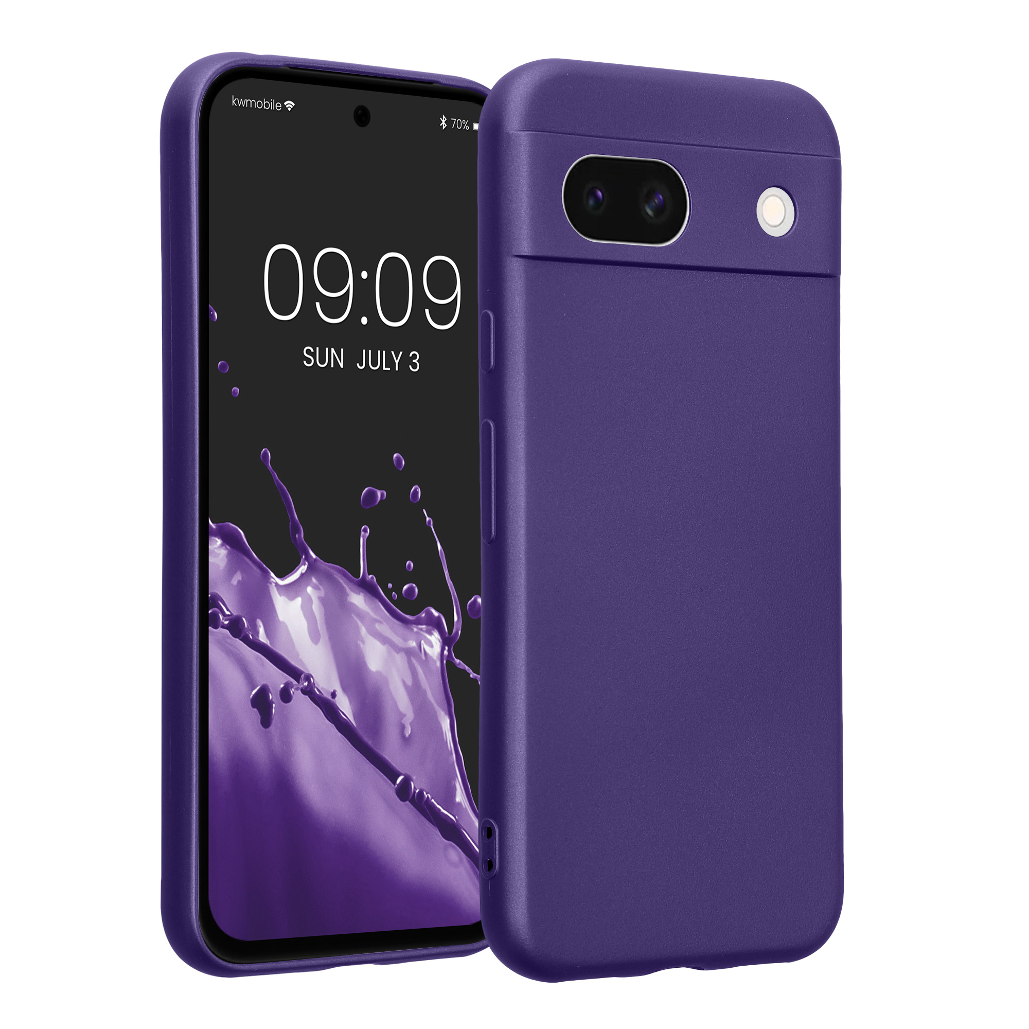Metalický TPU kryt pro Google Pixel 8a kwmobile ‑ metalická modrofialová