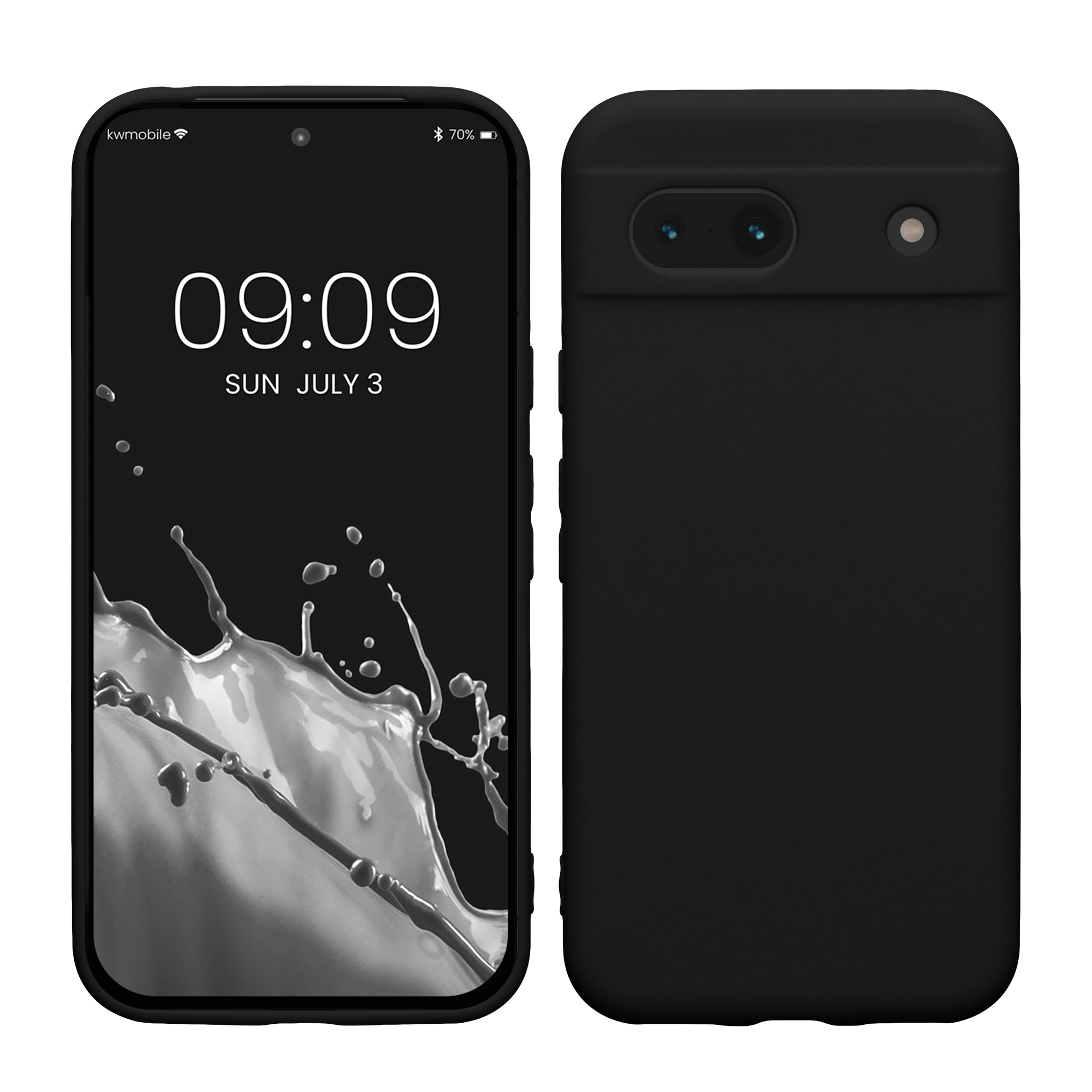 Silikonový kryt kwmobile pro Google Pixel 8a - černé matné