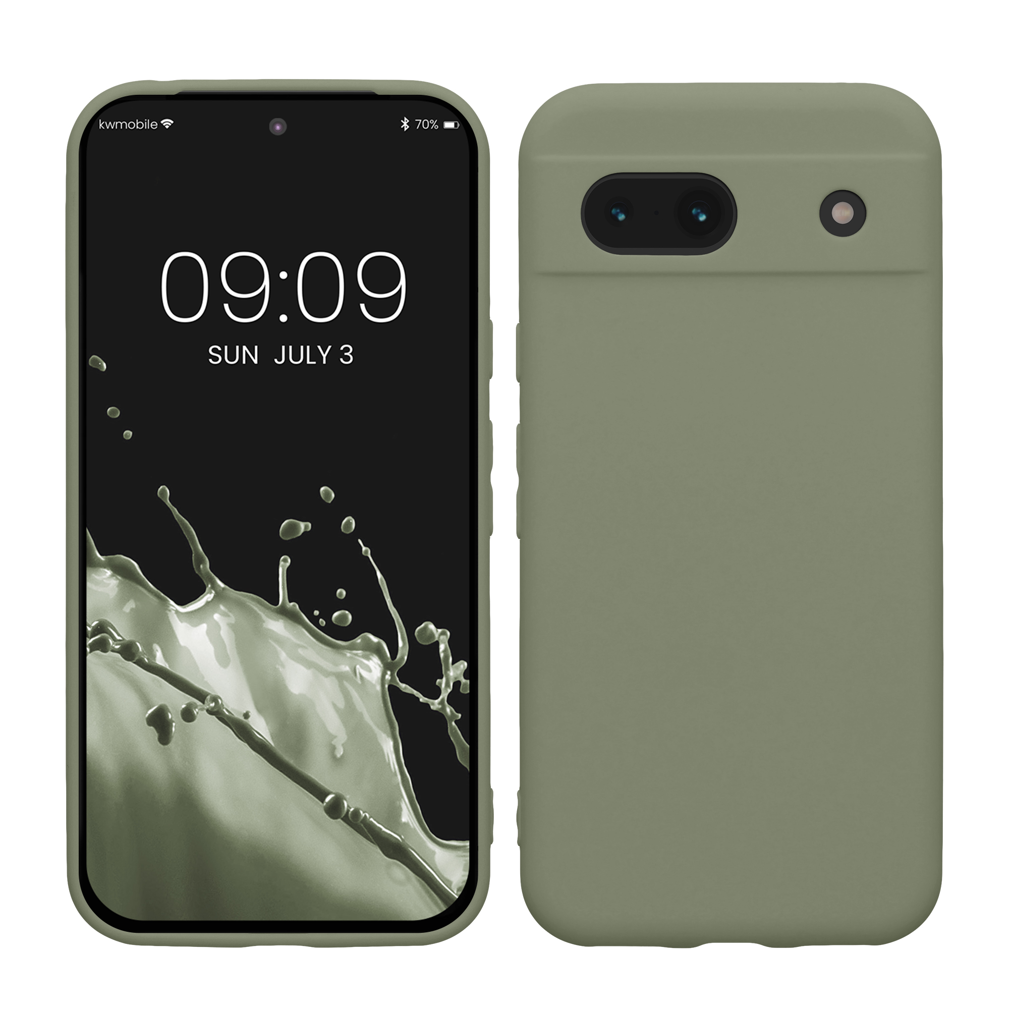 Silikonový kryt kwmobile pro Google Pixel 8a - Gray Green
