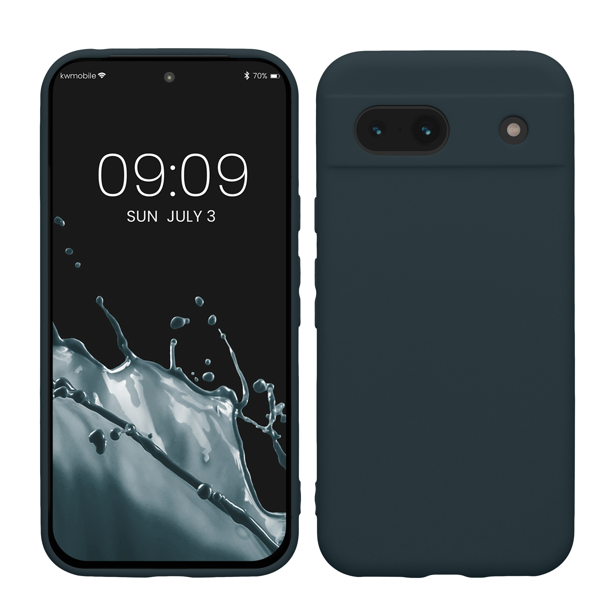 Silikonový kryt kwmobile pro Google Pixel 8a - tmavě šedé Dark Slate