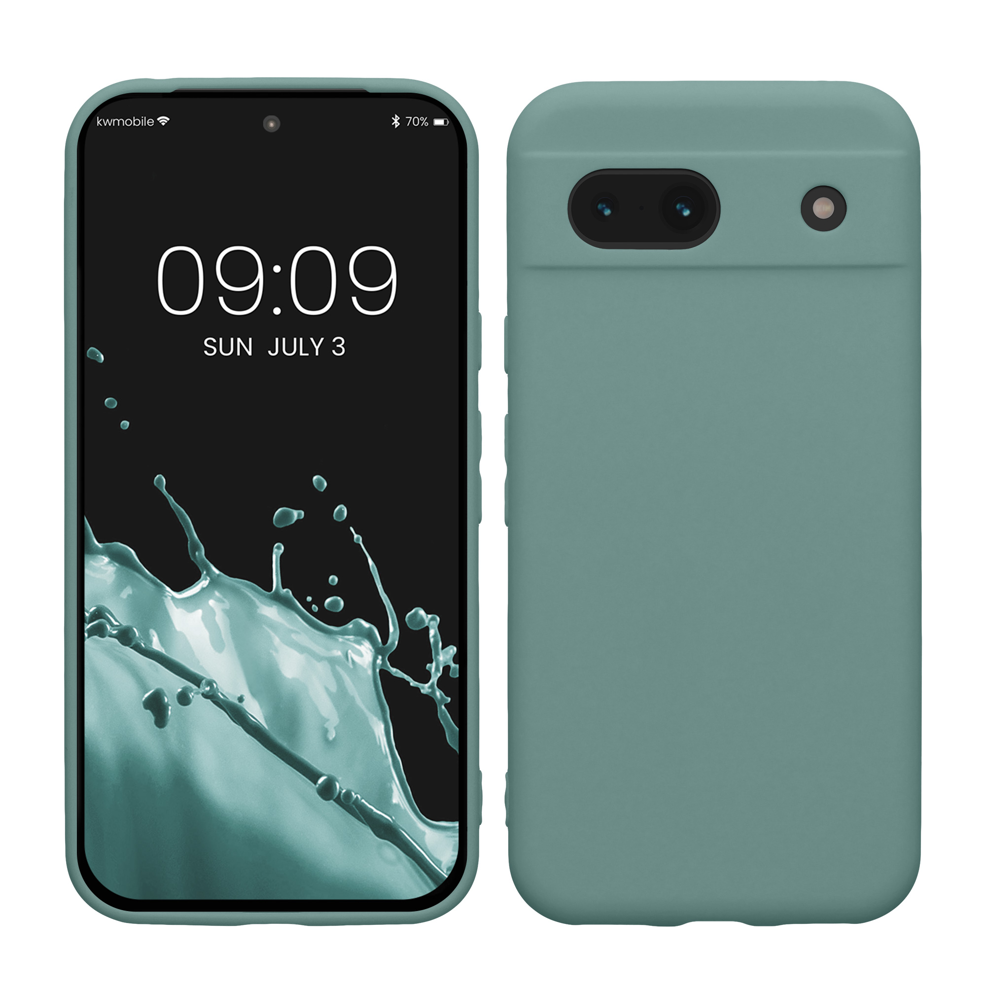 Silikonový kryt kwmobile pro Google Pixel 8a - tmavě modré Arctic Night