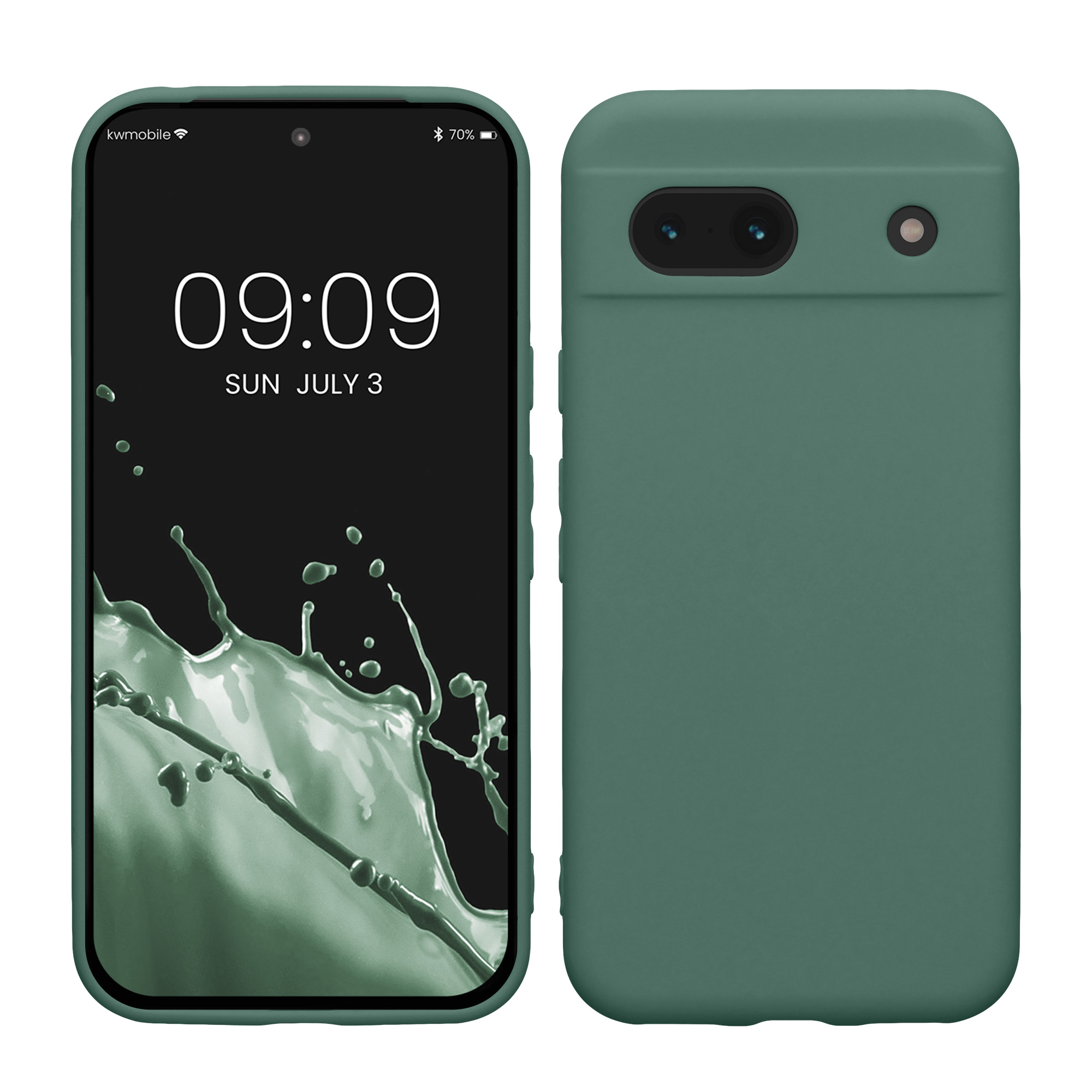Silikonový kryt kwmobile pro Google Pixel 8a - lesně zelené