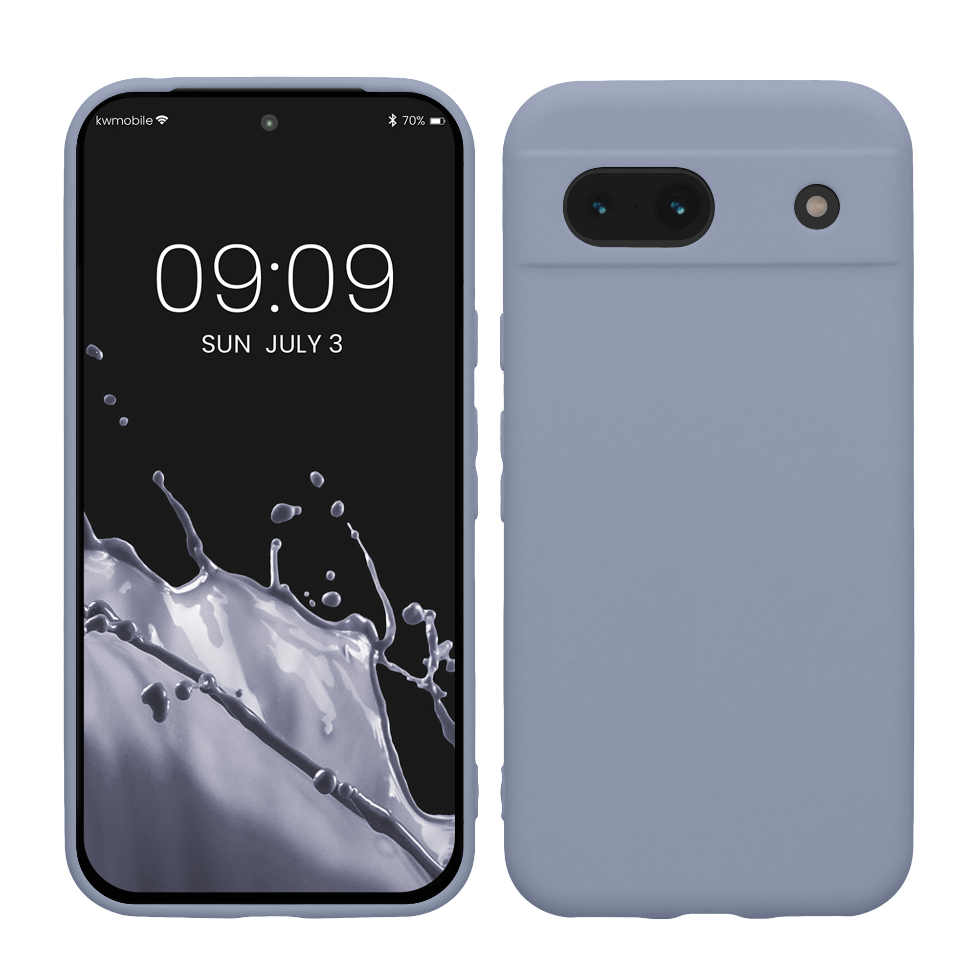 Silikonový kryt kwmobile pro Google Pixel 8a - matně levandulově šedé