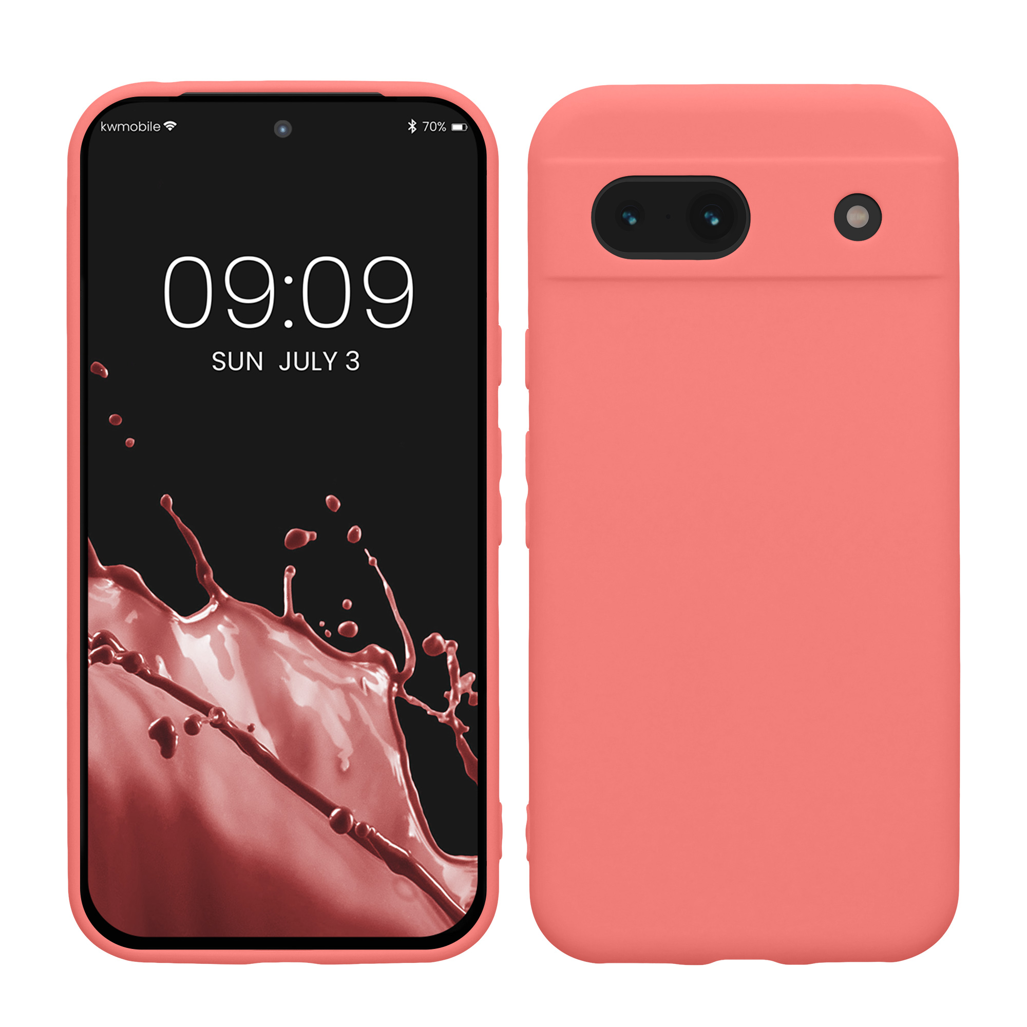 Silikonový kryt kwmobile pro Google Pixel 8a - pastelově korálové