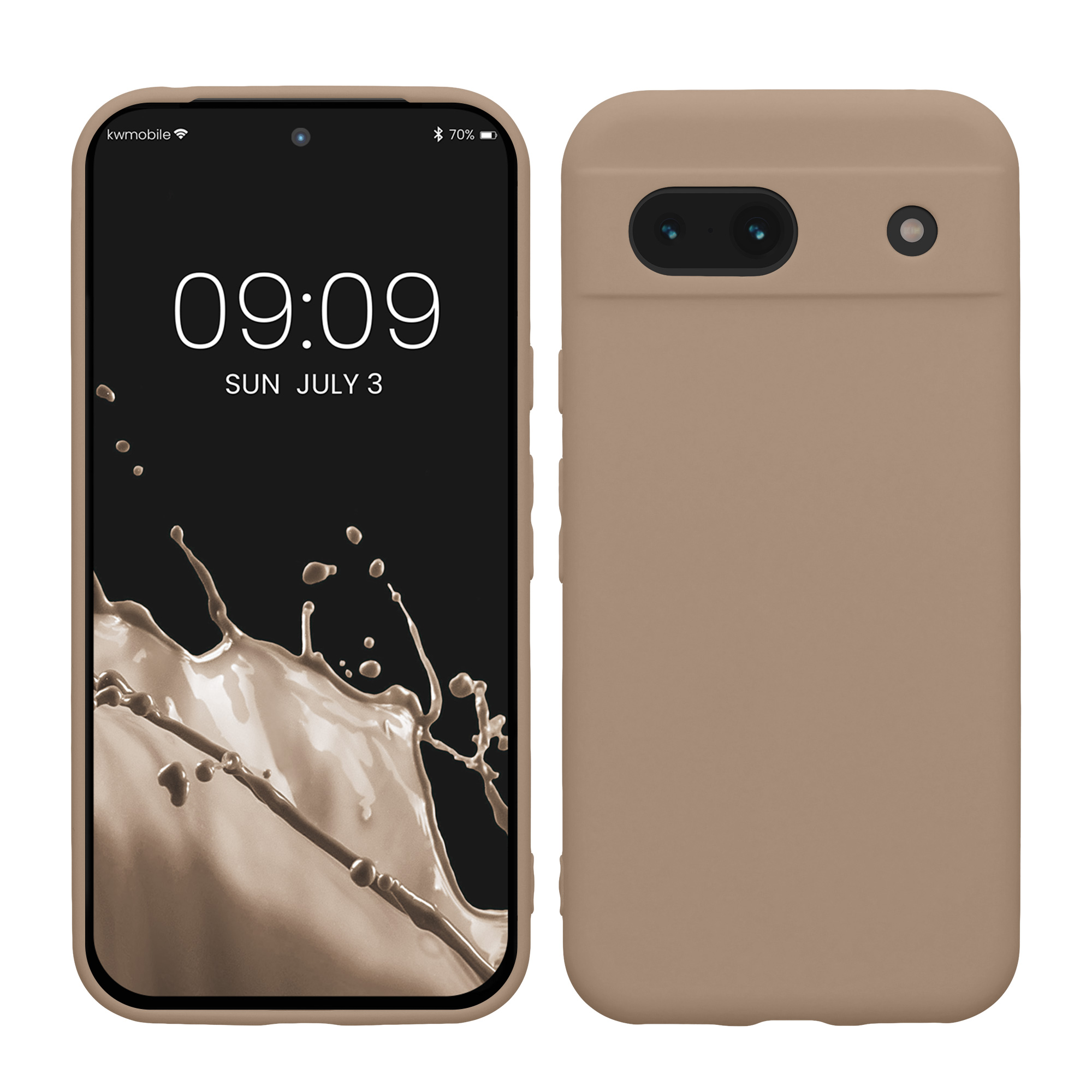 Silikonový kryt kwmobile pro Google Pixel 8a - krémové