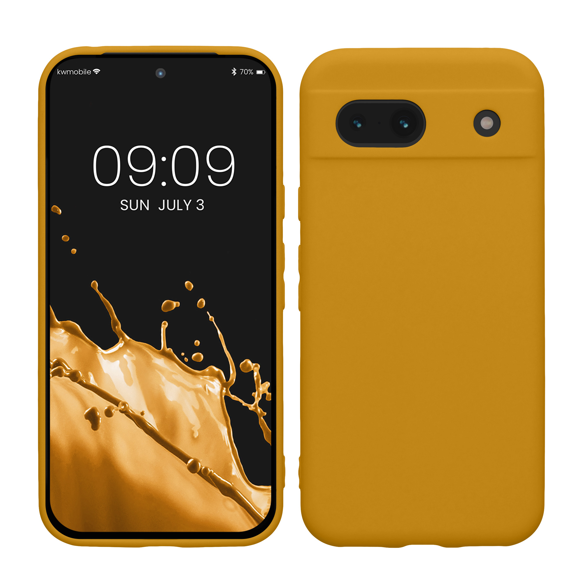 Pouzdro pro Google Pixel 8a kwmobile tenké TPU - medově žlutá