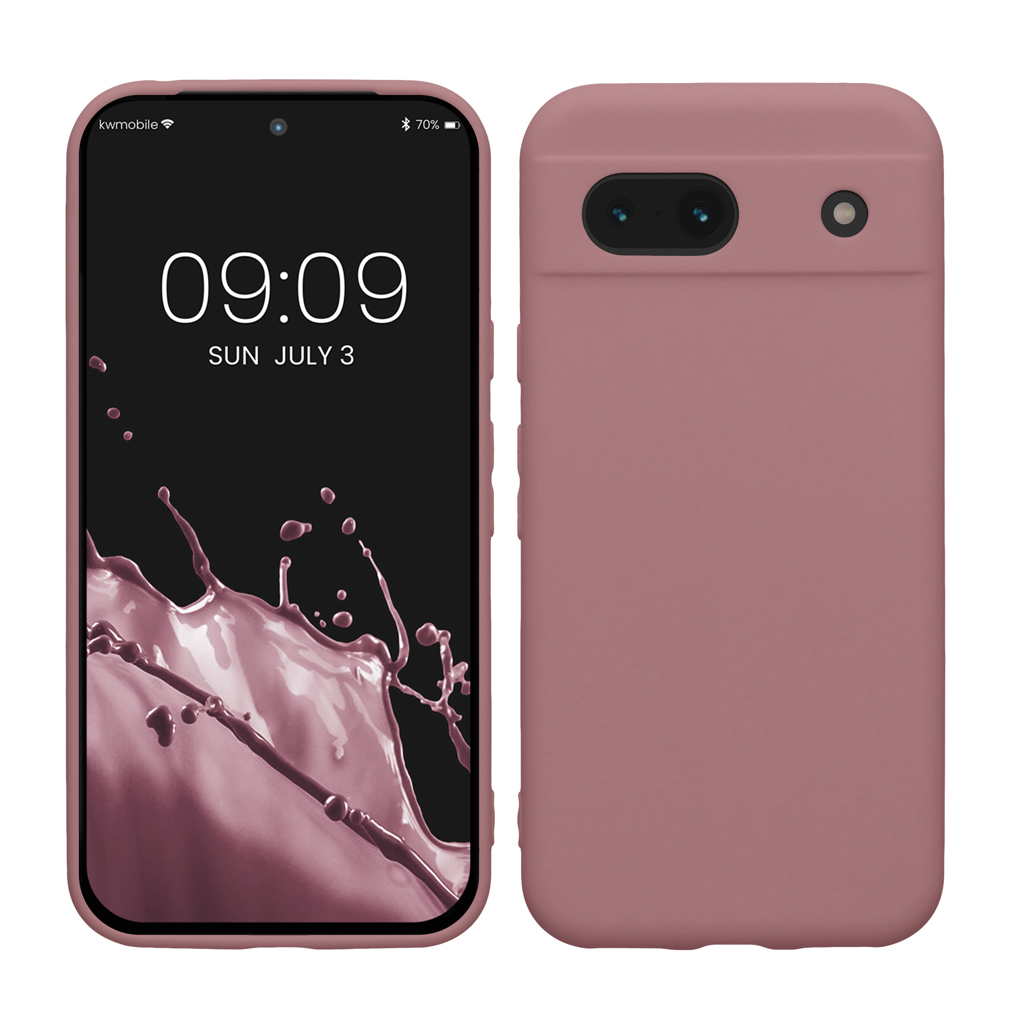 Pouzdro pro Google Pixel 8a kwmobile tenké TPU - matná starorůžová