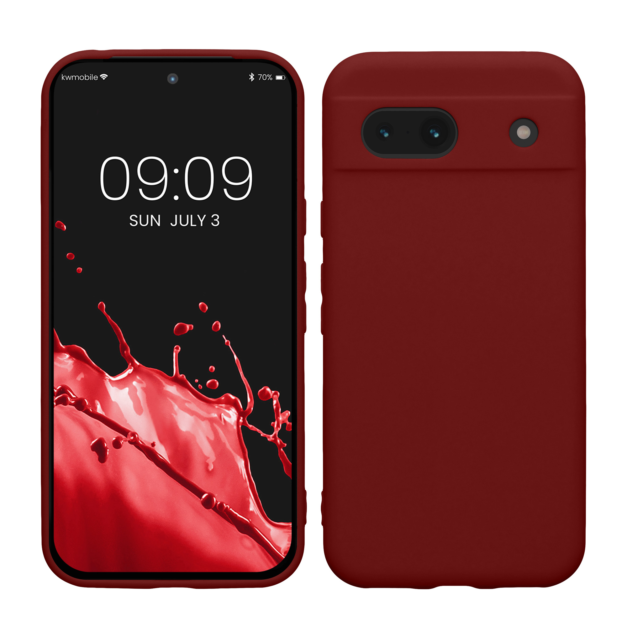 Pouzdro pro Google Pixel 8a kwmobile tenké TPU - rebarborová červená