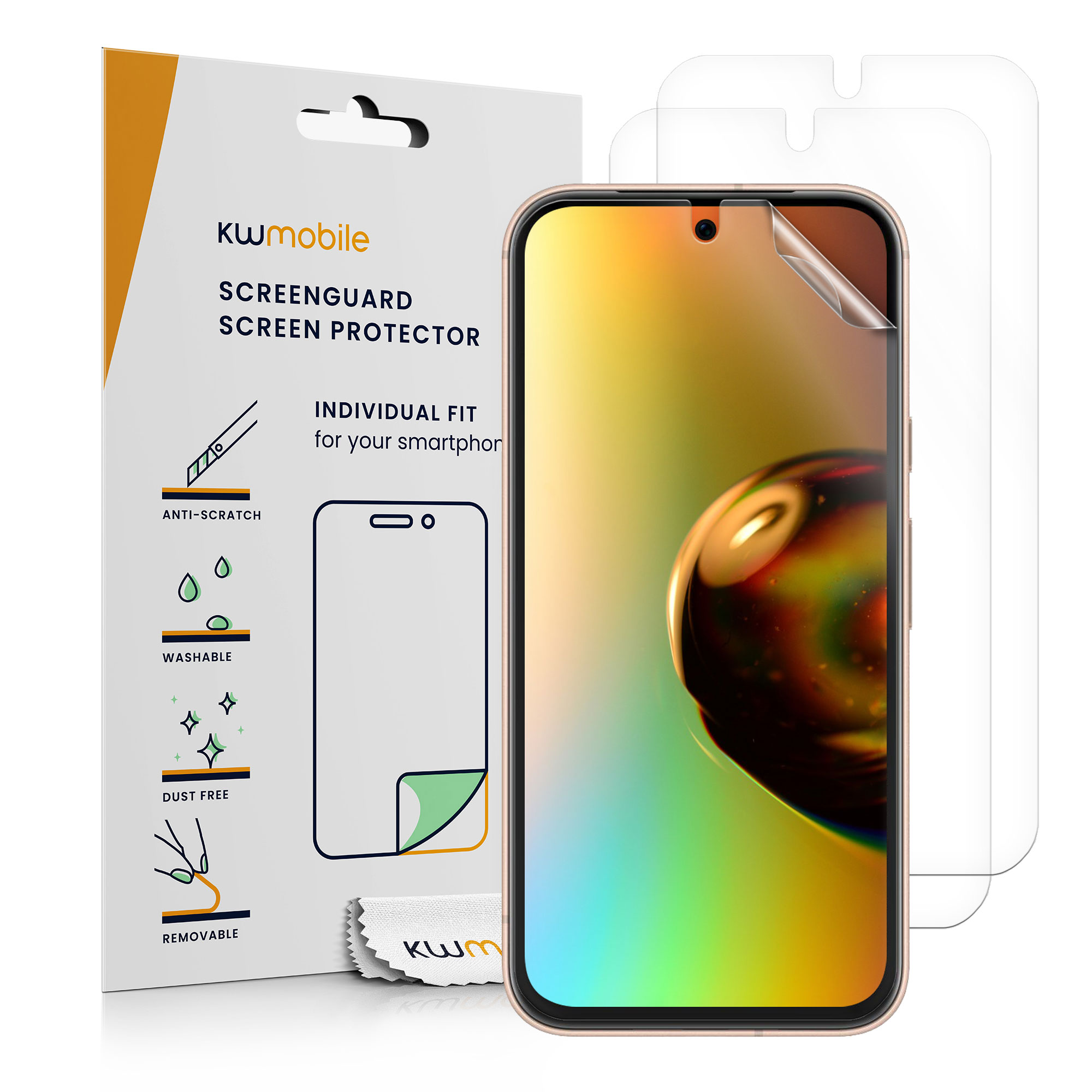 Kryt na mobil kwmobile pro Google Pixel 8a - 3x Ultra-Clear Transparent Phone Films