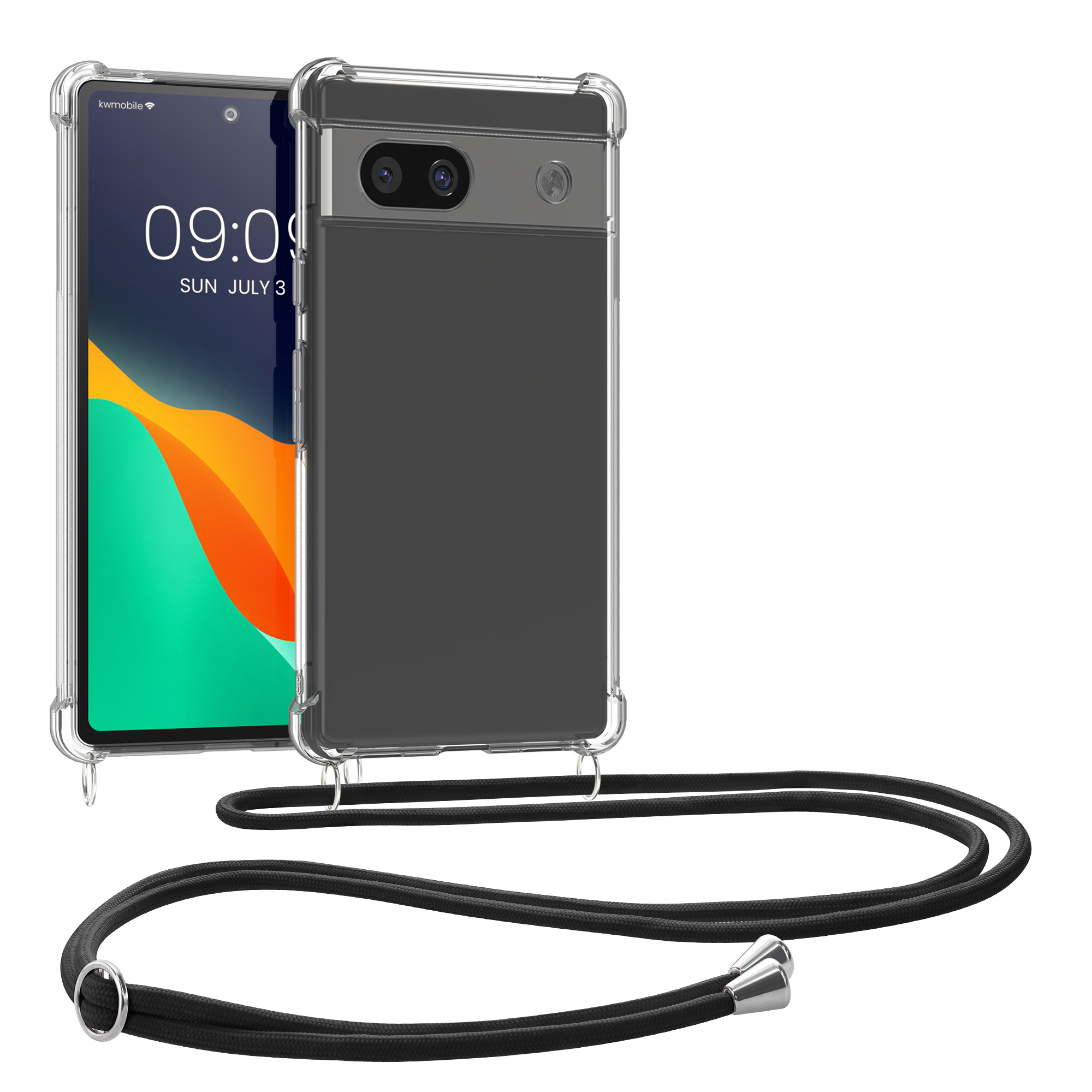 Crossbody kryt kwmobile pro Google Pixel 8a - Transparent / Black