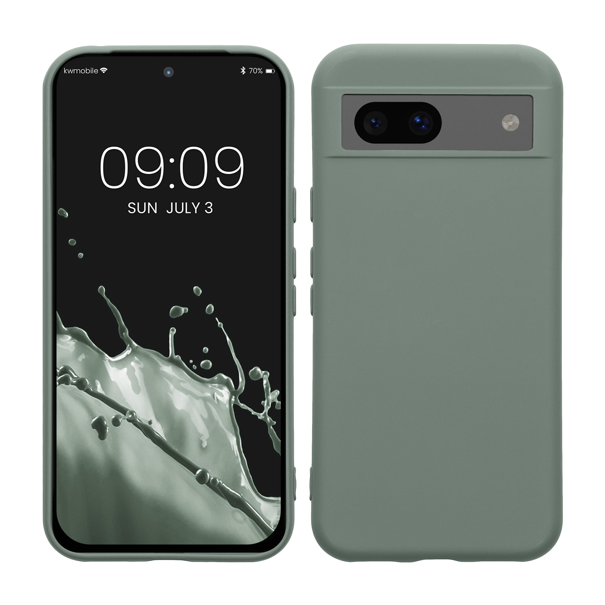 Silikonový kryt kwmobile pro Google Pixel 8a - Gray Green