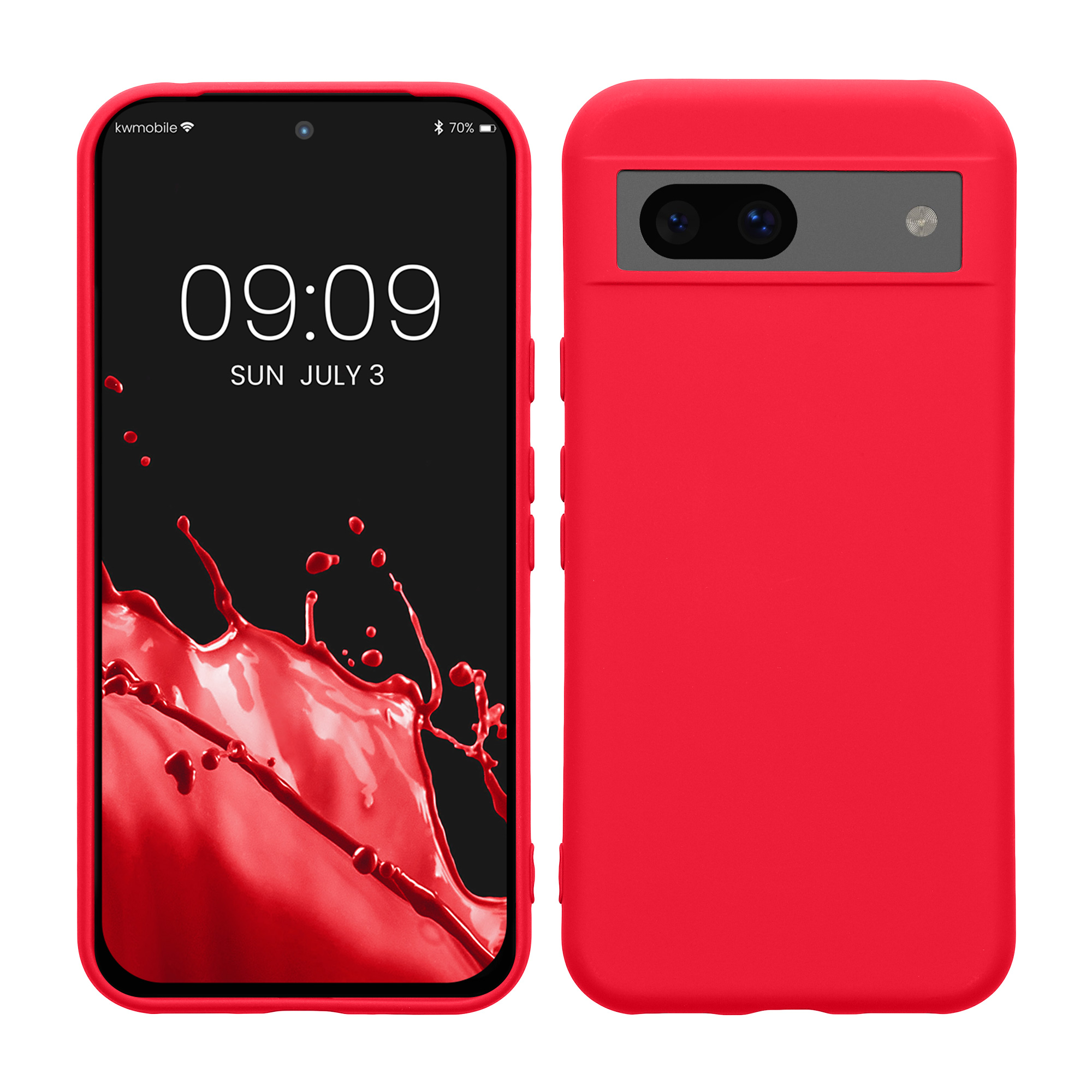 Silikonový kryt kwmobile pro Google Pixel 8a - neonově růžové