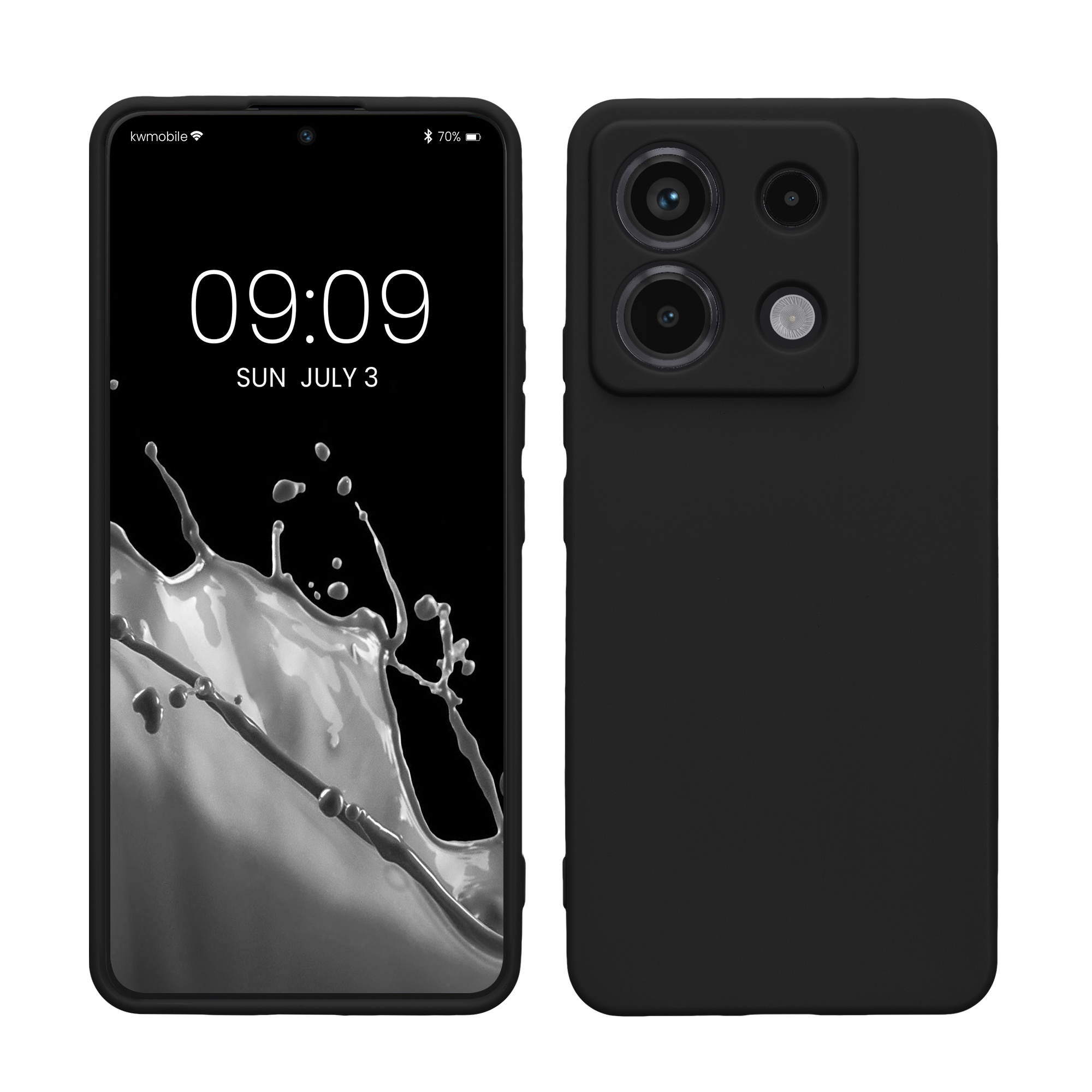Kryt Xiaomi Redmi Note 13 Pro 5G silikonový TPU černá matná kwmobile