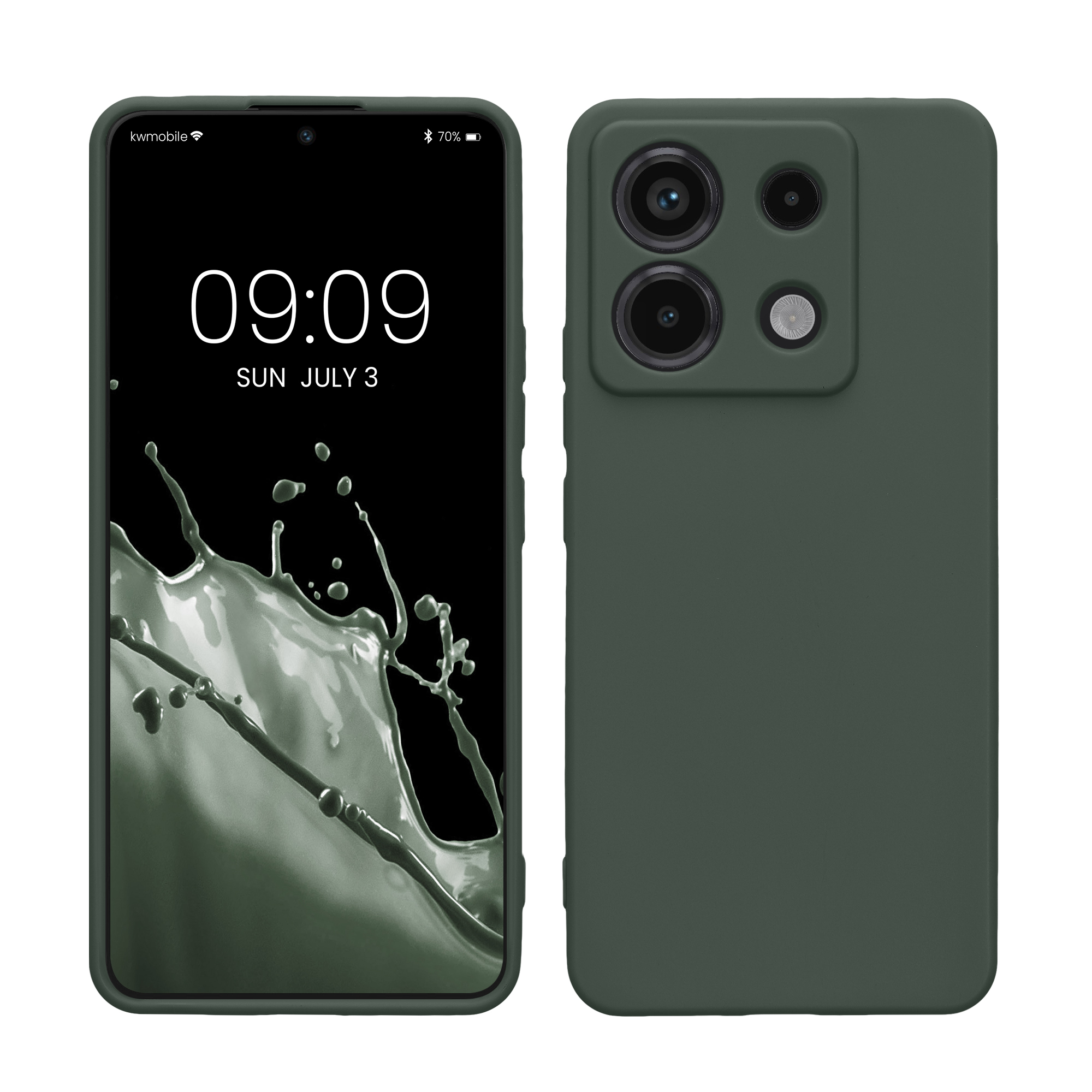 Kryt Xiaomi Redmi Note 13 Pro 5G silikonový TPU zelená kwmobile