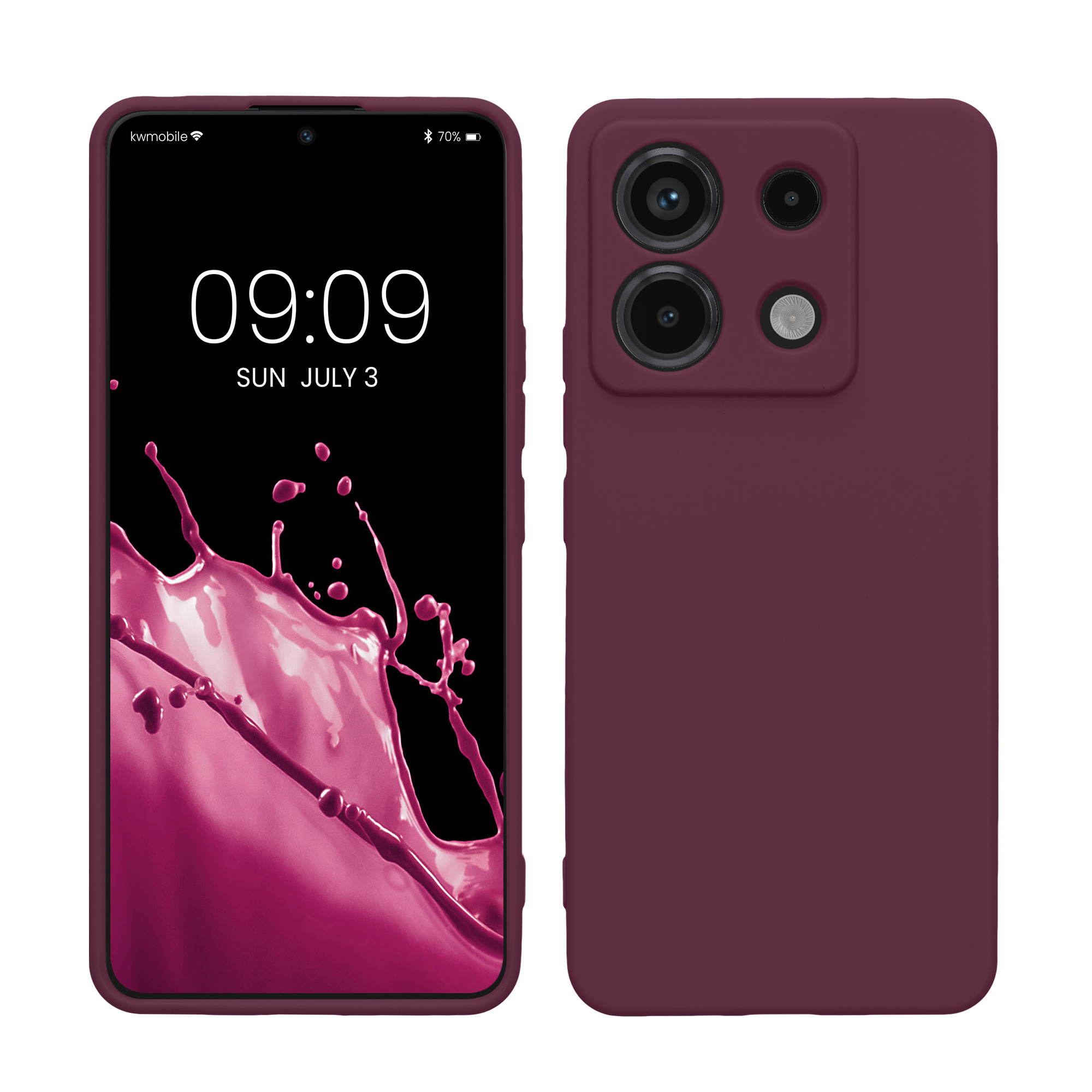 Kryt Xiaomi Redmi Note 13 Pro 5G silikonový TPU červená kwmobile
