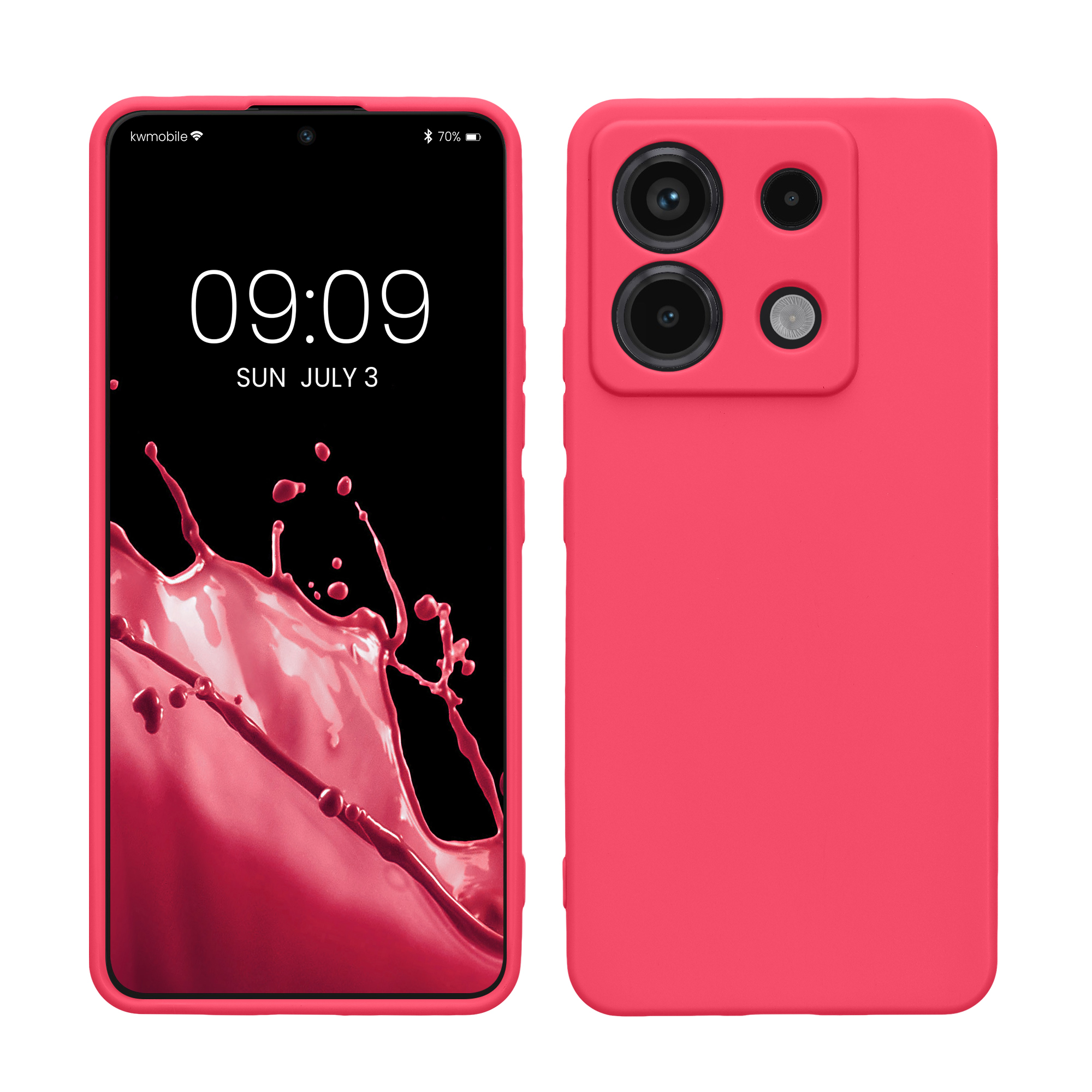 Kryt Xiaomi Redmi Note 13 Pro 5G silikonový TPU růžová kwmobile