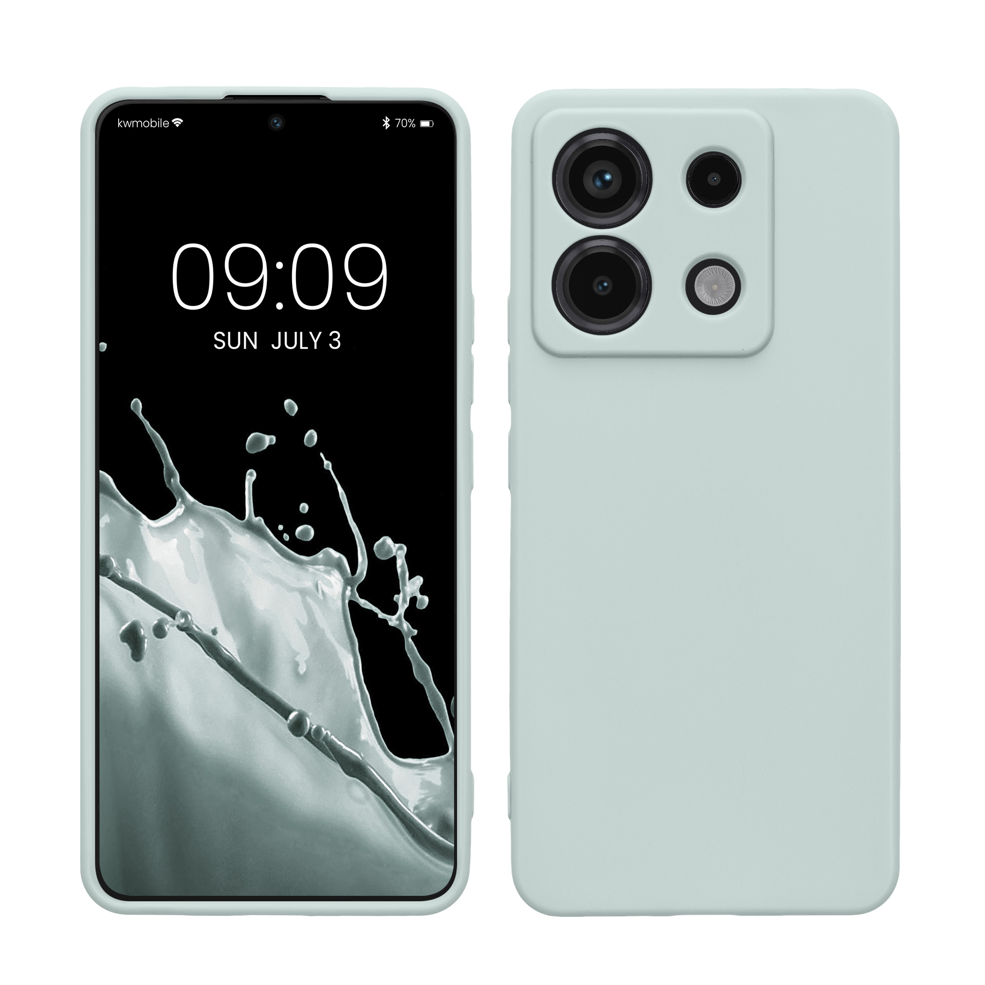 Kryt Xiaomi Redmi Note 13 Pro 5G silikonový TPU mátová kwmobile