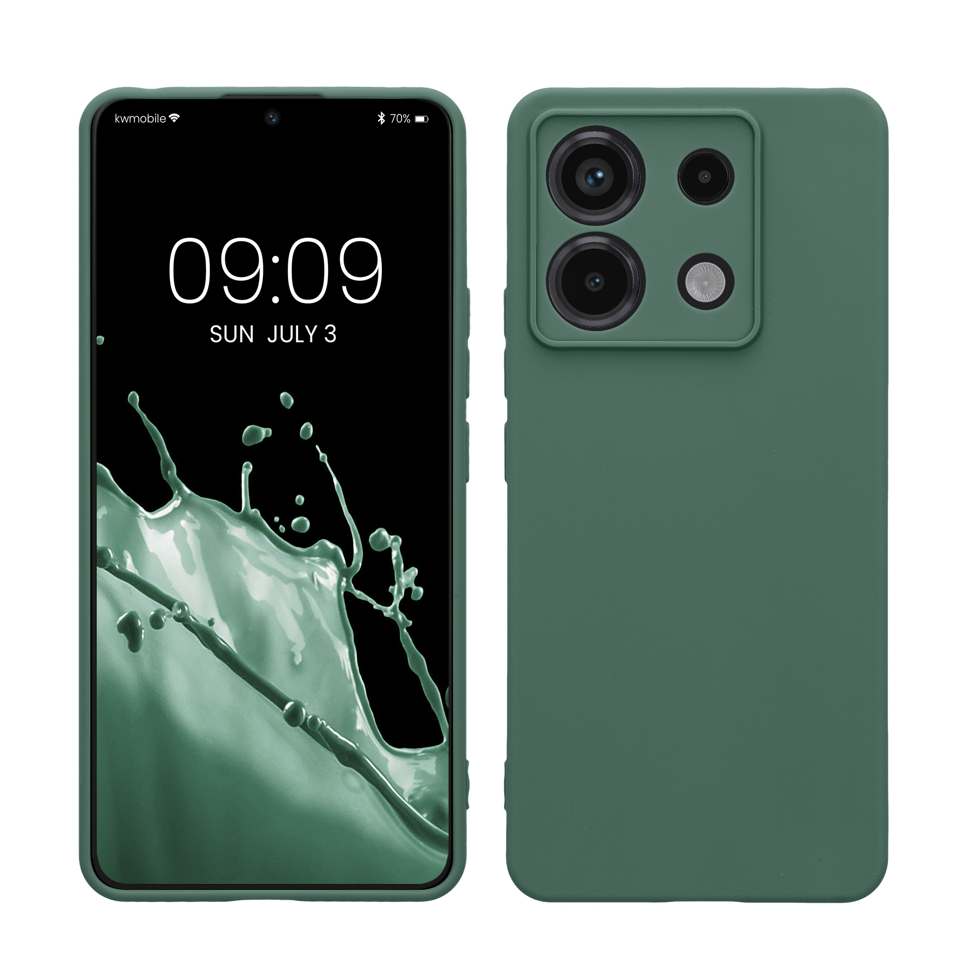 Kryt Xiaomi Redmi Note 13 Pro 5G silikonový TPU lesní zelená kwmobile