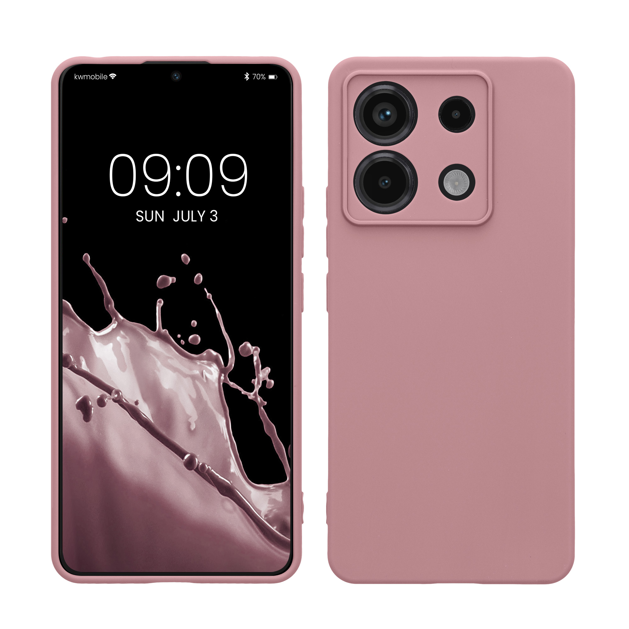 Kryt Xiaomi Redmi Note 13 Pro 5G silikonový TPU růžová kwmobile