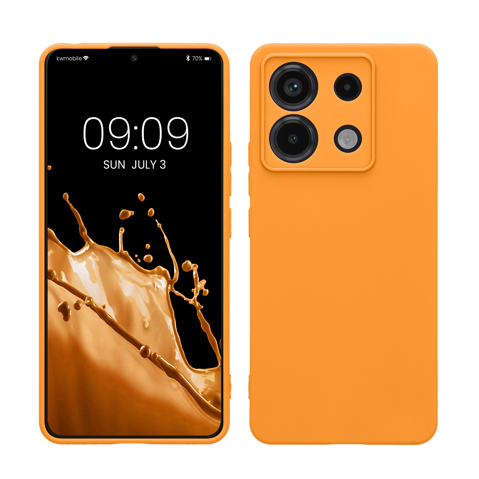 Kryt Xiaomi Redmi Note 13 Pro 5G silikonový TPU oranžová kwmobile