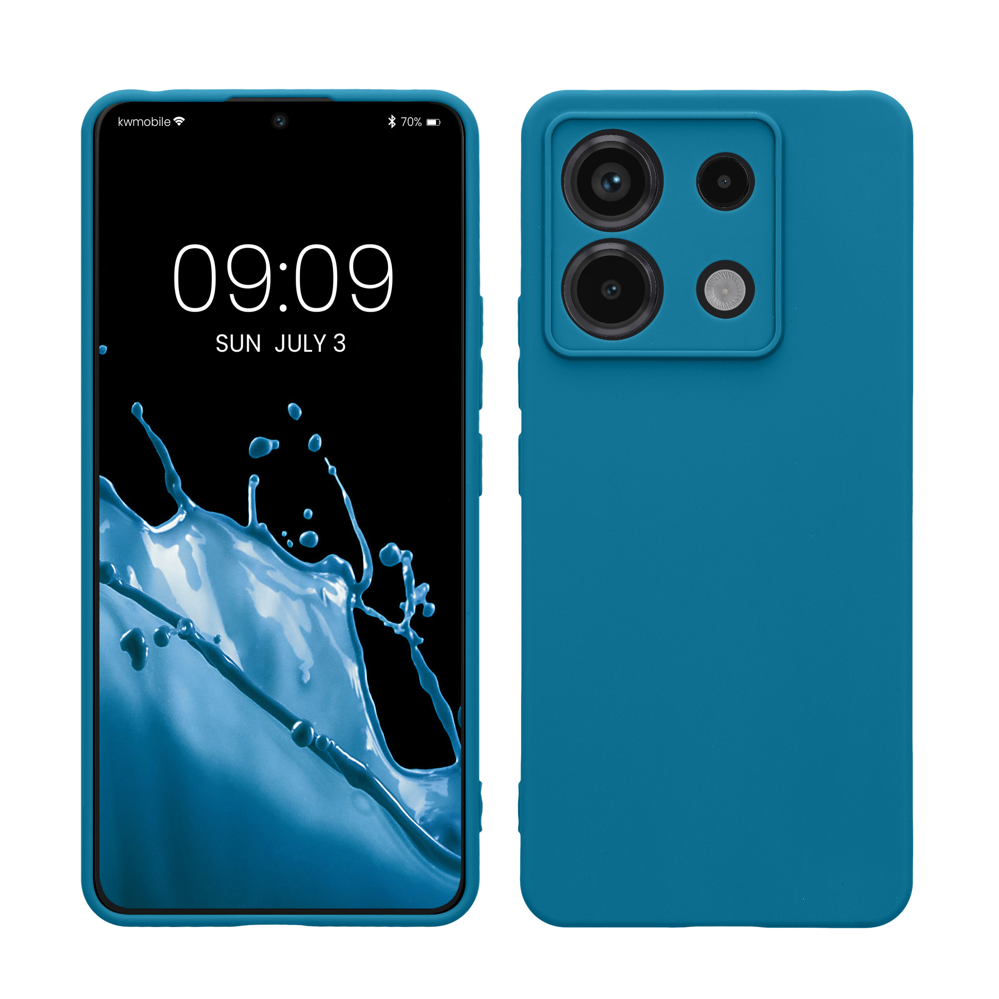 Kryt Xiaomi Redmi Note 13 Pro 5G silikonový TPU karibská modrá kwmobile