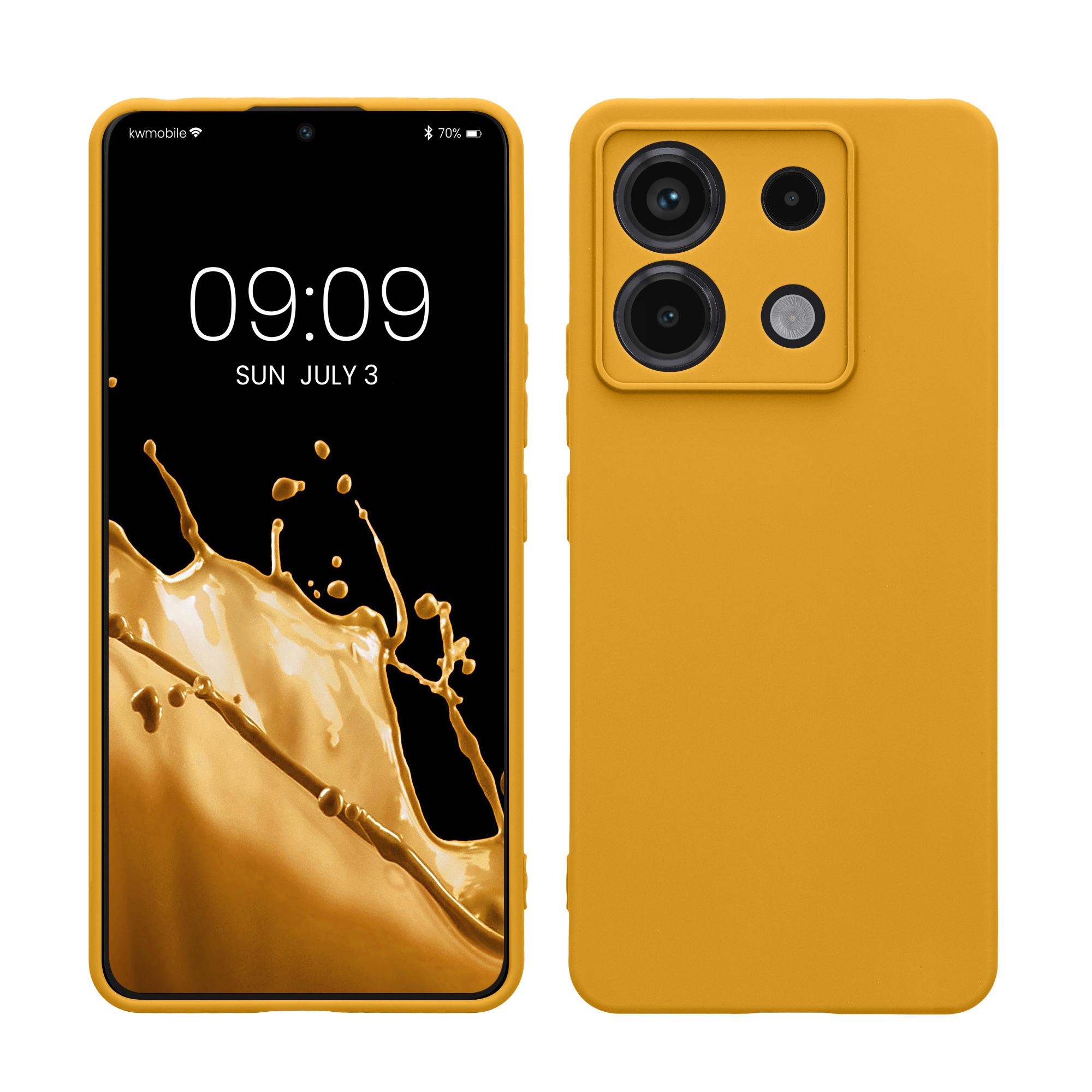 Kryt Xiaomi Redmi Note 13 Pro 5G silikonový TPU žlutá kwmobile