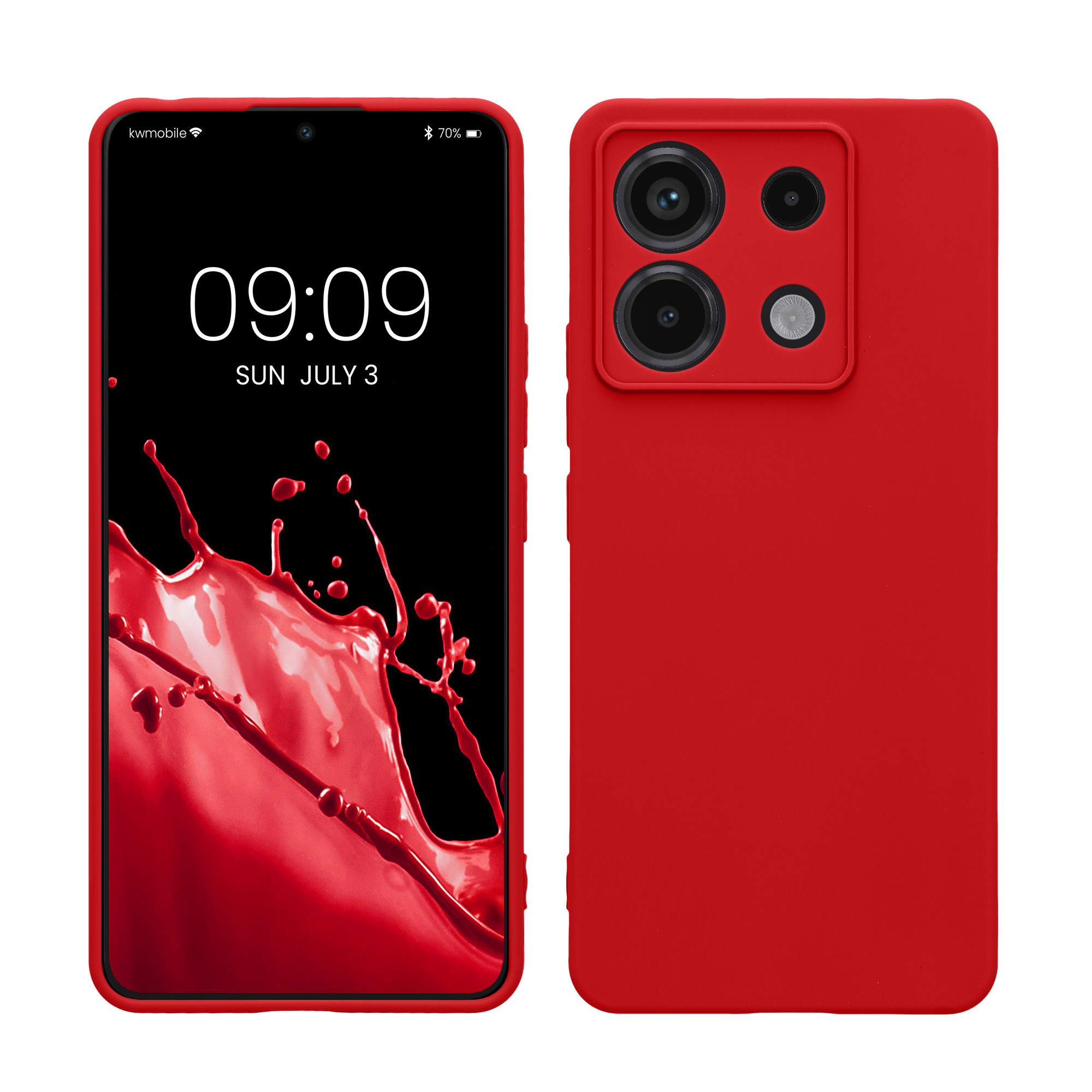 Kryt Xiaomi Redmi Note 13 Pro 5G silikonový TPU červená kwmobile