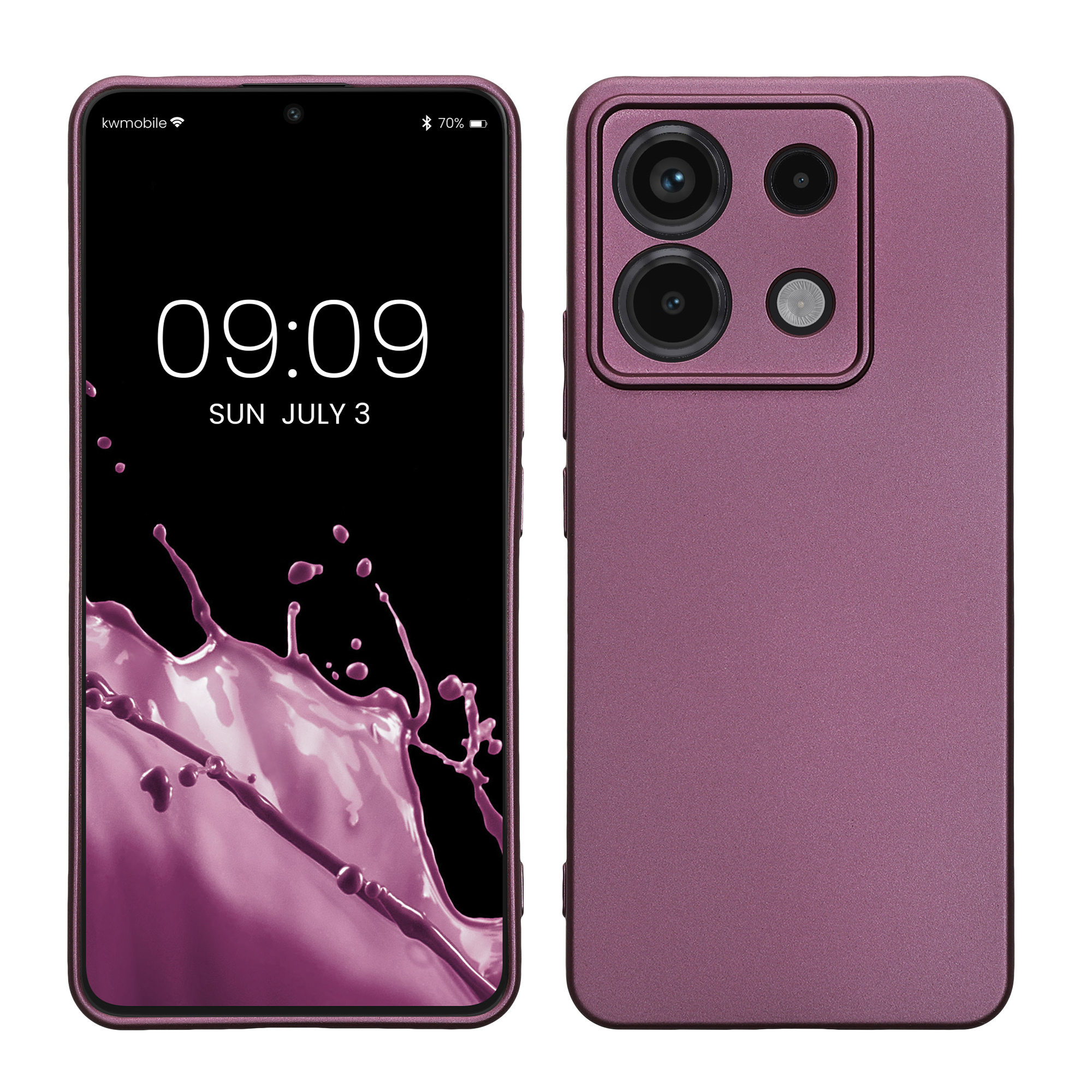 Kryt Xiaomi Redmi Note 13 Pro 5G metalický TPU levandulová kwmobile