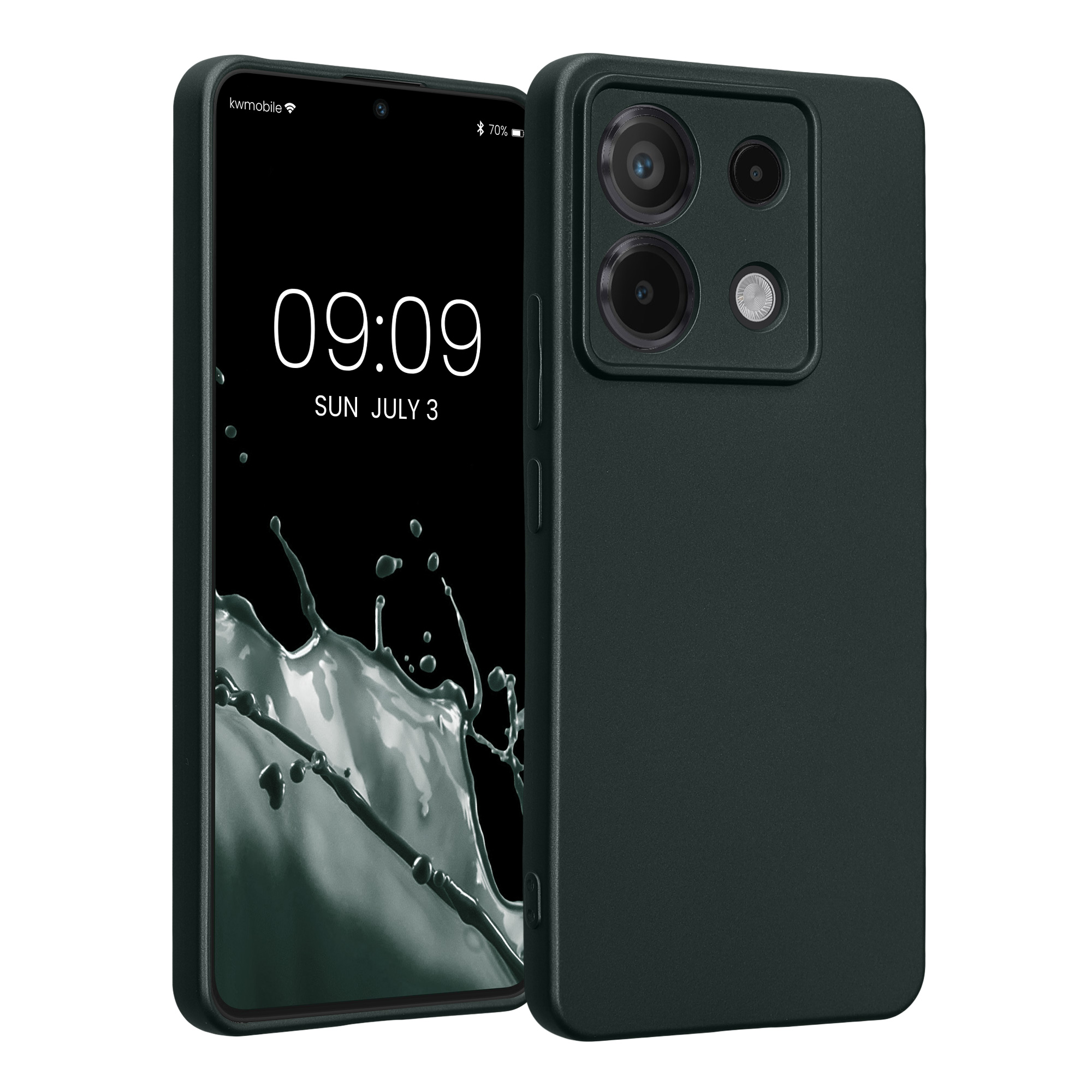 Kryt Xiaomi Redmi Note 13 Pro 5G metalický TPU metalická modrozelená kwmobile