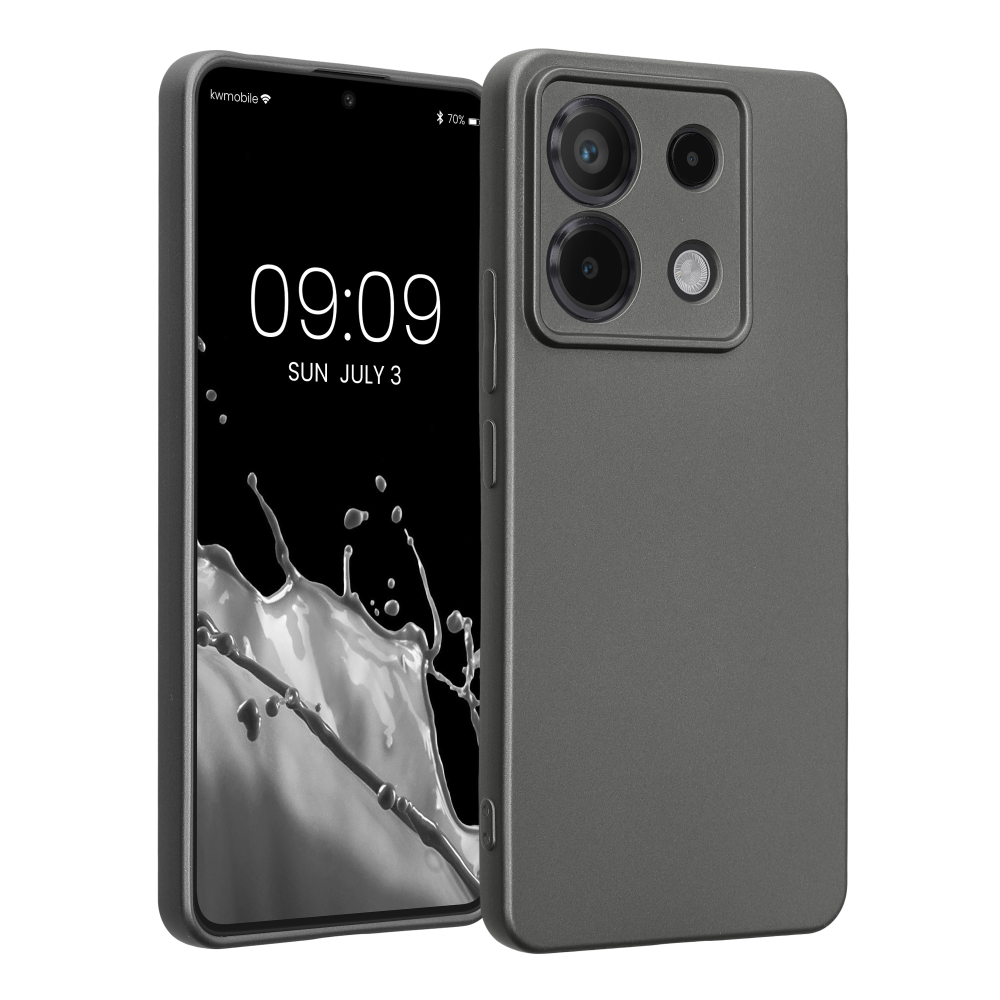 Kryt Xiaomi Redmi Note 13 Pro 5G metalický TPU šedá kwmobile
