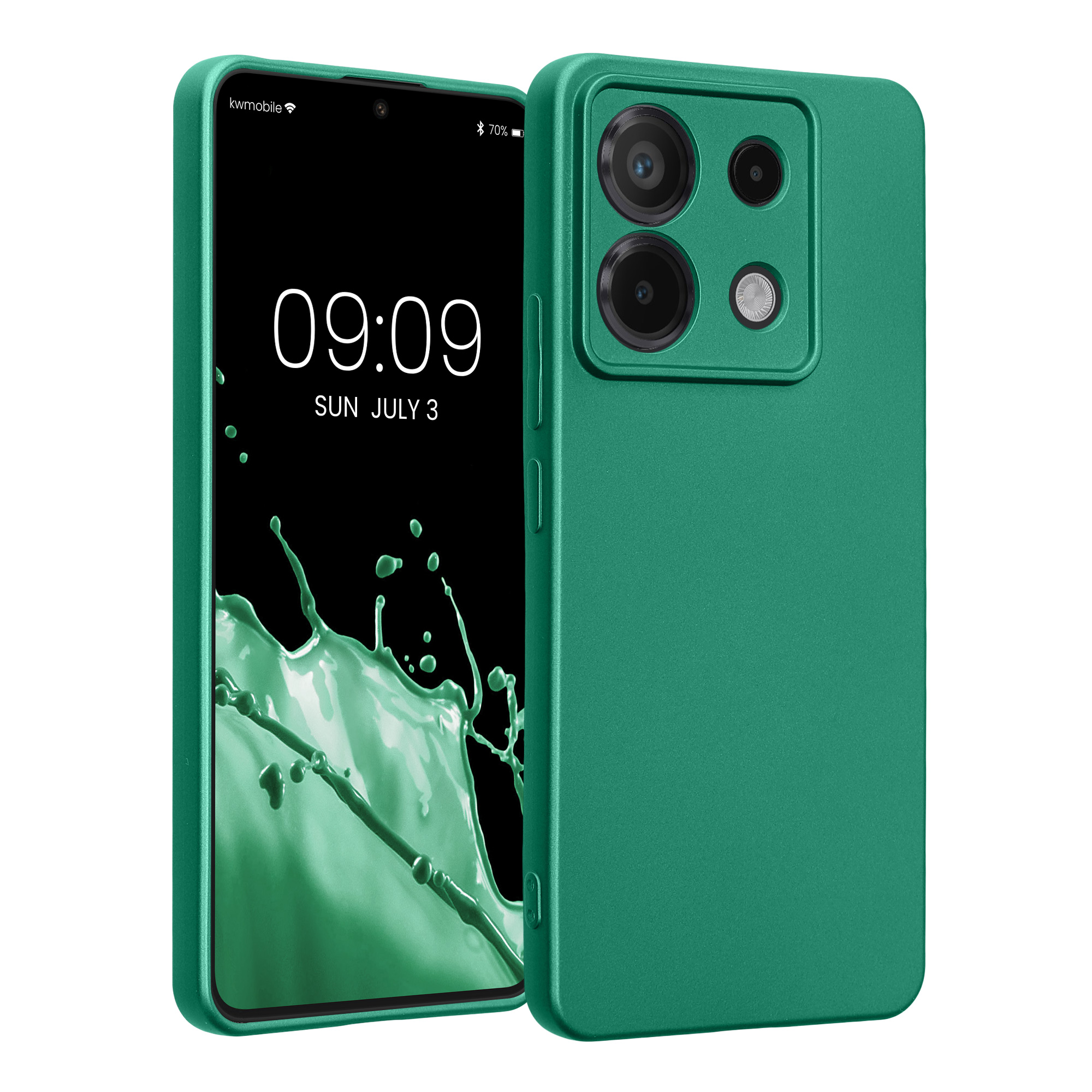 Kryt Xiaomi Redmi Note 13 Pro 5G metalický TPU zelená kwmobile