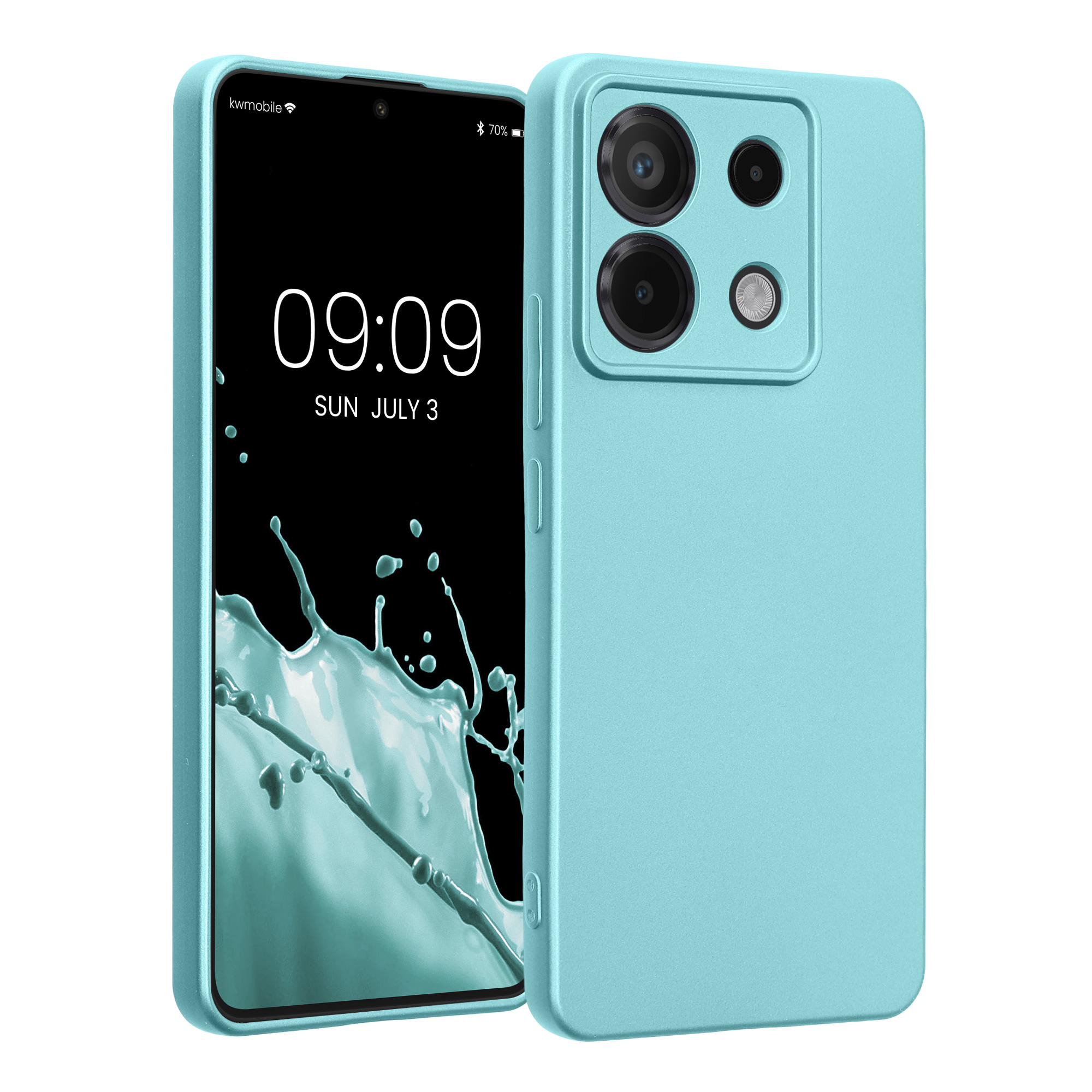 Kryt Xiaomi Redmi Note 13 Pro 5G metalický TPU zelená kwmobile