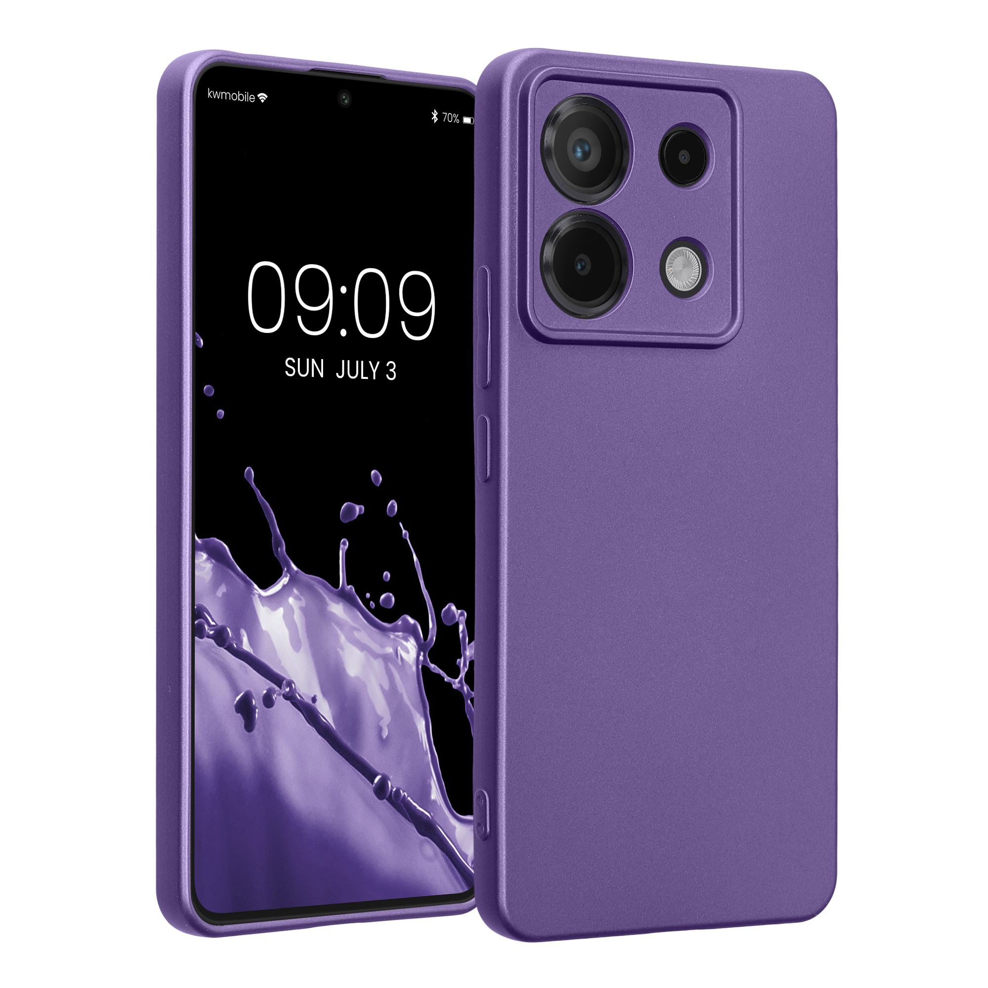 Kryt Xiaomi Redmi Note 13 Pro 5G metalický TPU modrá kwmobile