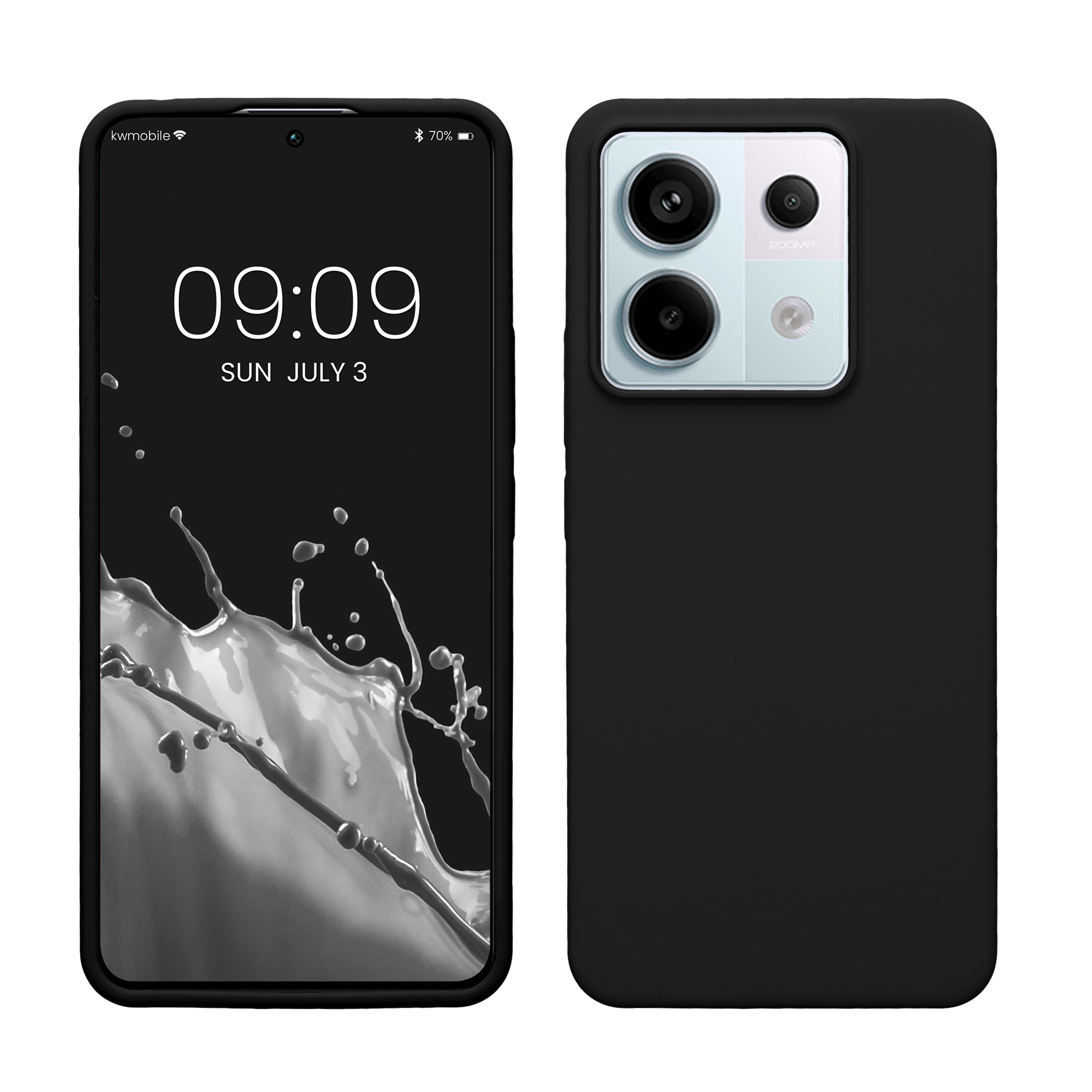 Kryt Xiaomi Redmi Note 13 Pro 5G silikonový TPU černá kwmobile