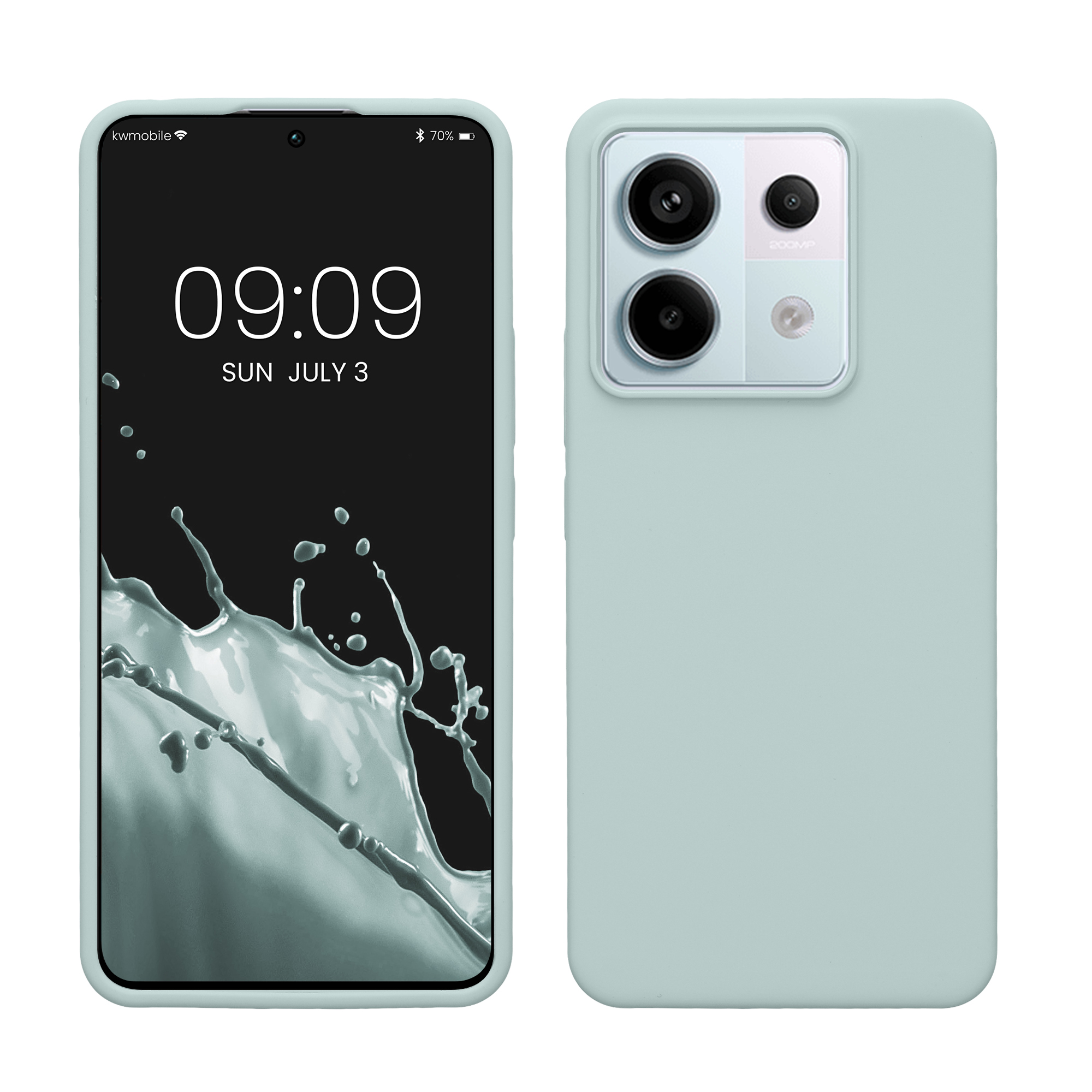 Kryt Xiaomi Redmi Note 13 Pro 5G silikonový TPU mátová kwmobile