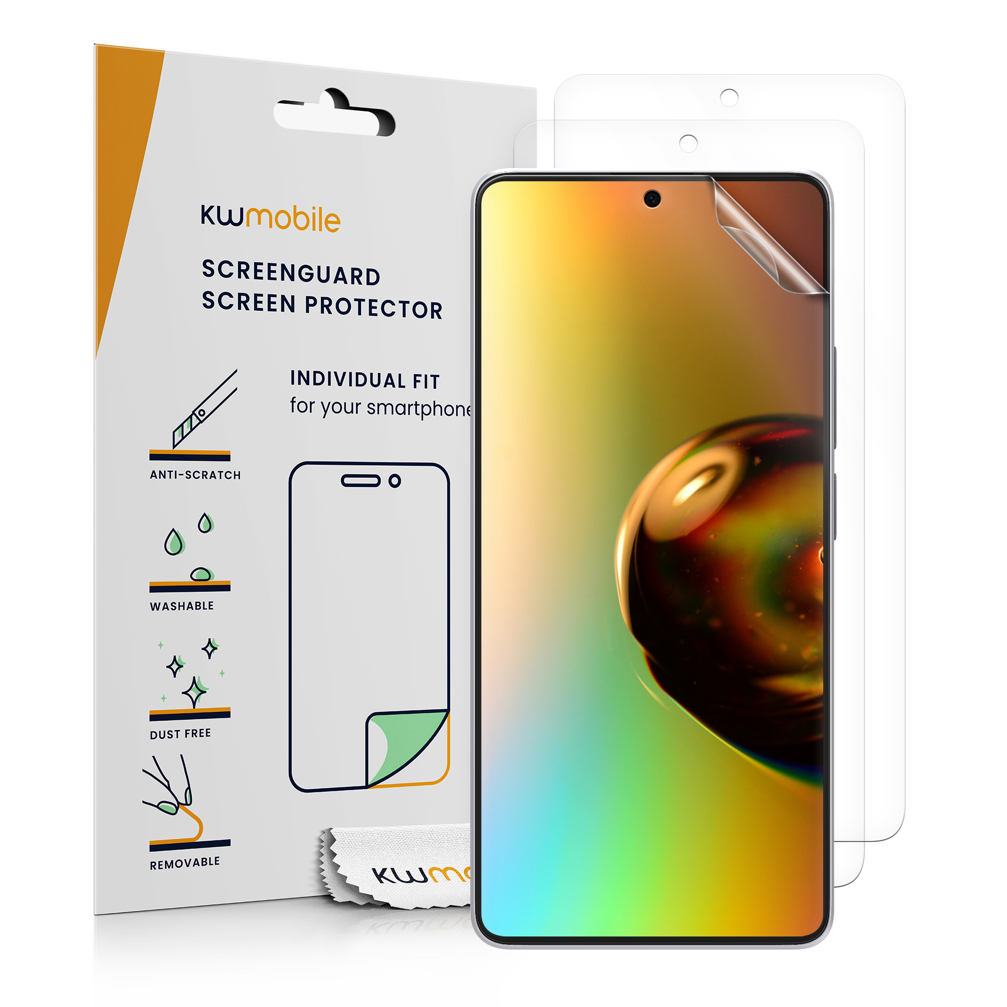 Ochranná fólie Xiaomi Redmi Note 13 Pro 5G čirá kwmobile sada 3 ks