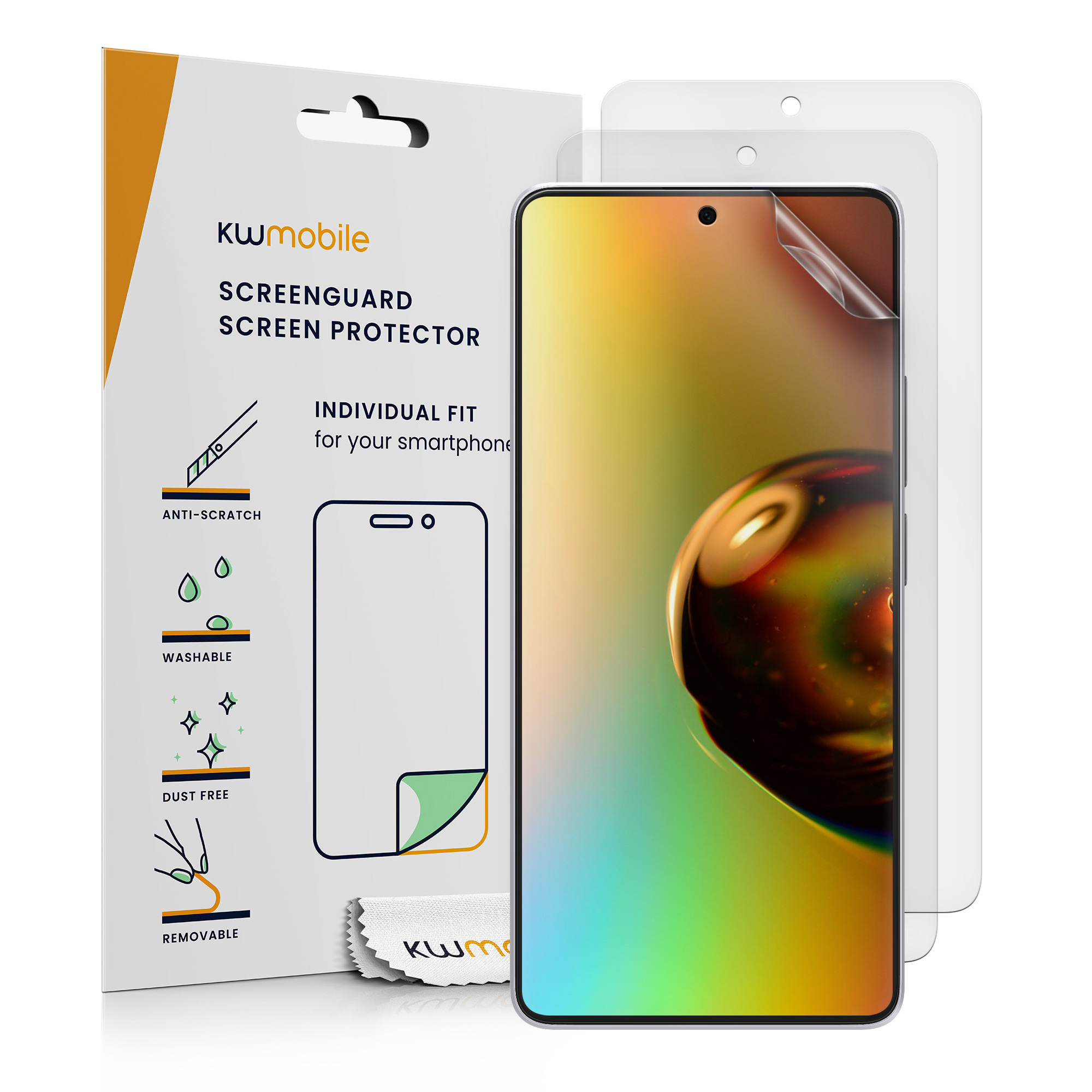 Ochranná fólie Xiaomi Redmi Note 13 Pro 5G matná kwmobile sada 3 ks