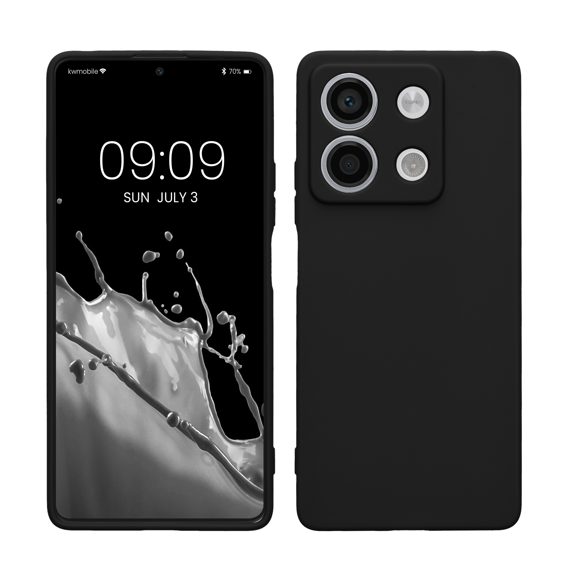 Kryt Xiaomi Redmi Note 13 5G silikonový TPU černá matná kwmobile