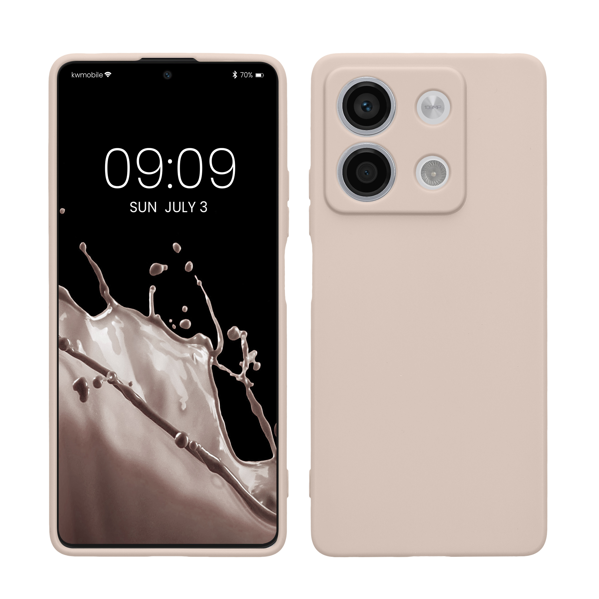 Kryt Xiaomi Redmi Note 13 5G silikonový TPU kokosová - vícebarevná kwmobile