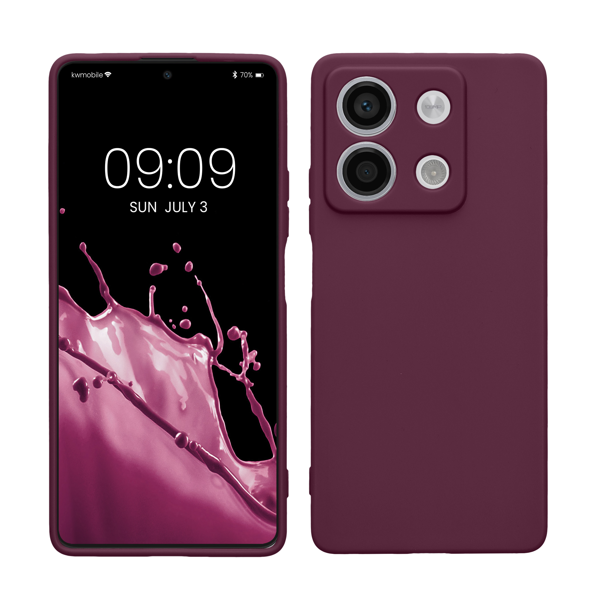 Kryt Xiaomi Redmi Note 13 5G silikonový TPU červená kwmobile