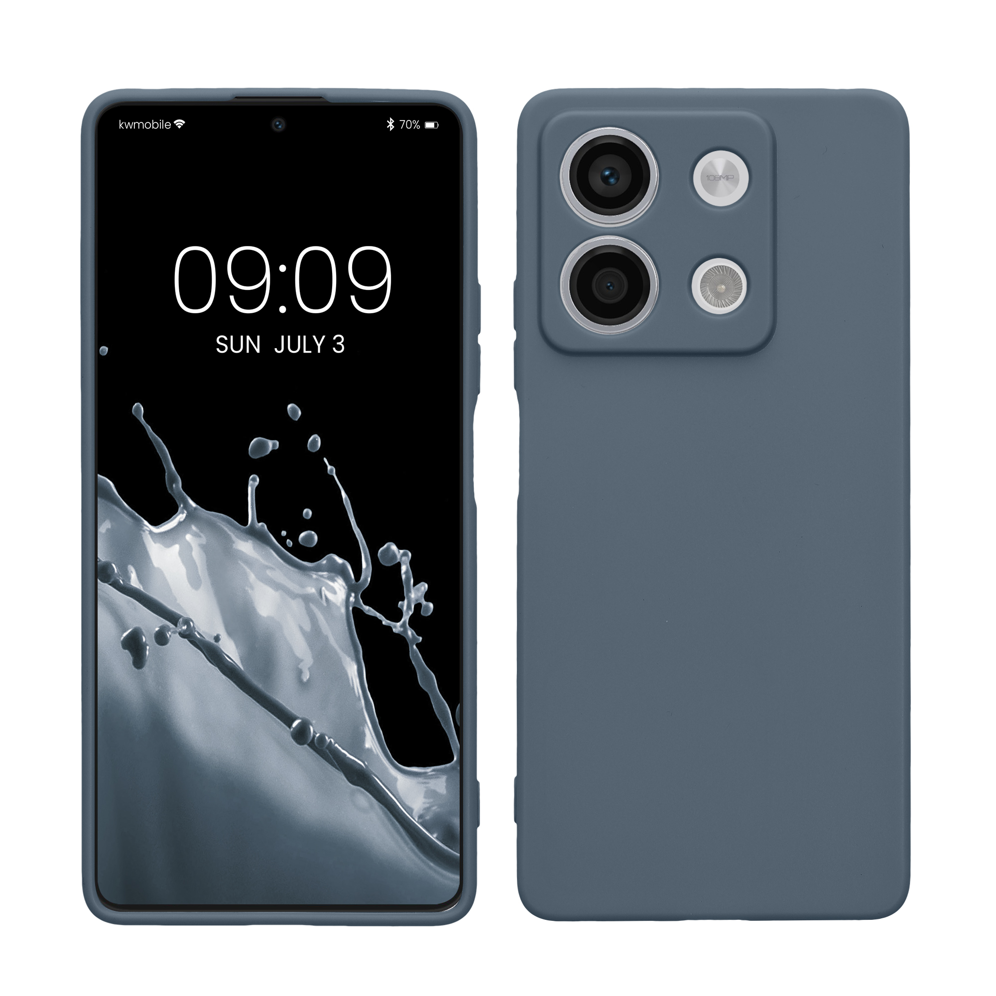 Kryt Xiaomi Redmi Note 13 5G silikonový TPU tmavá břidlice kwmobile
