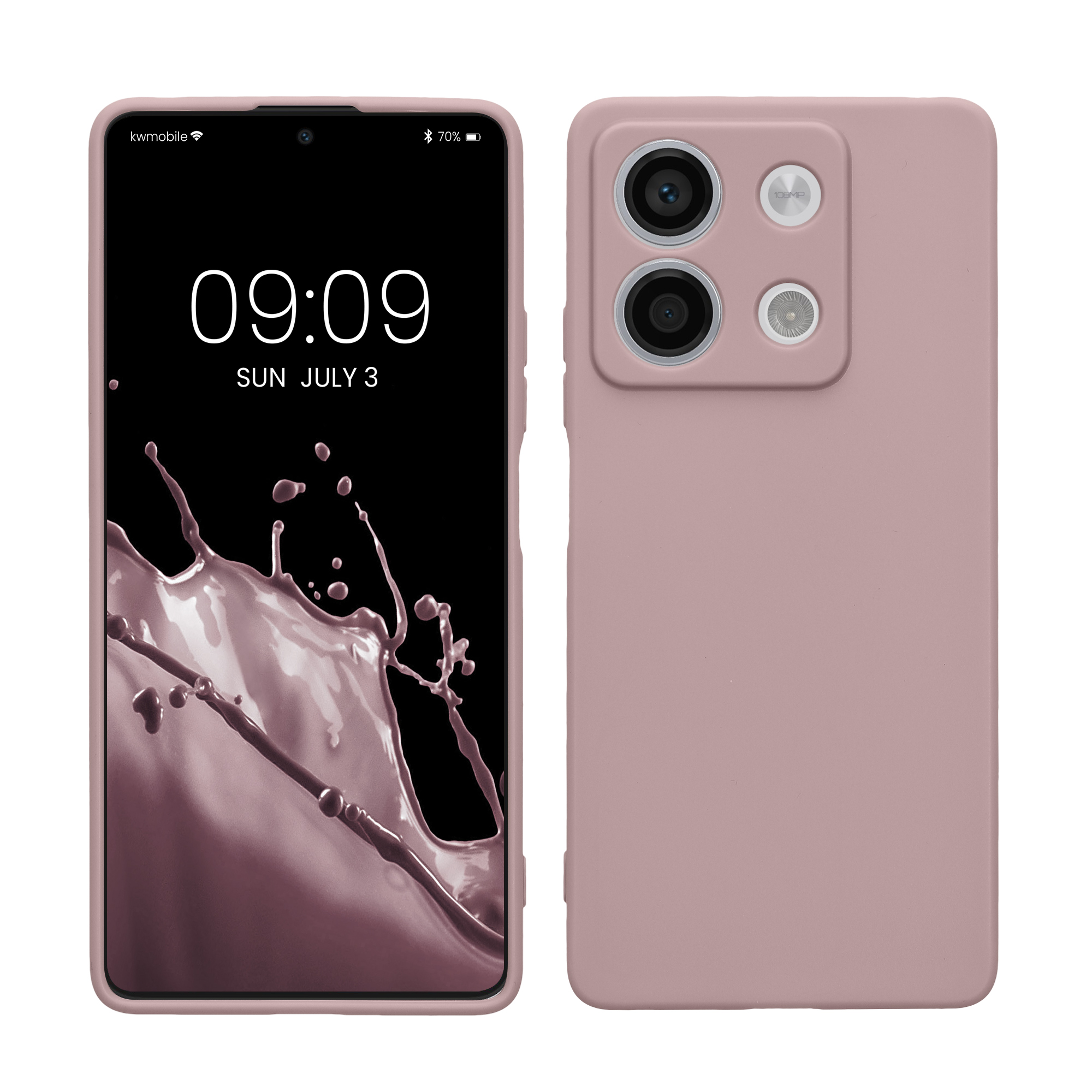 Kryt Xiaomi Redmi Note 13 5G silikonový TPU červená kwmobile